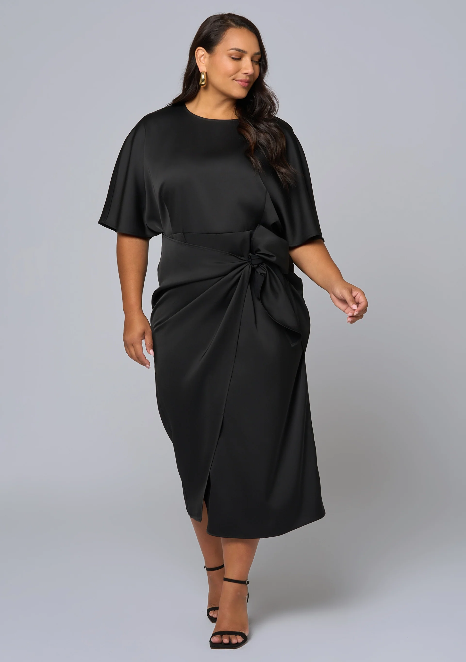 Act Up Satin Midi Dress