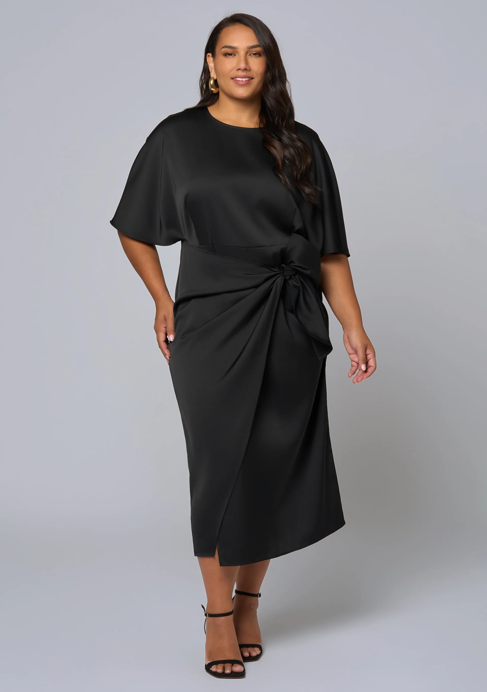 Act Up Satin Midi Dress - Image 2