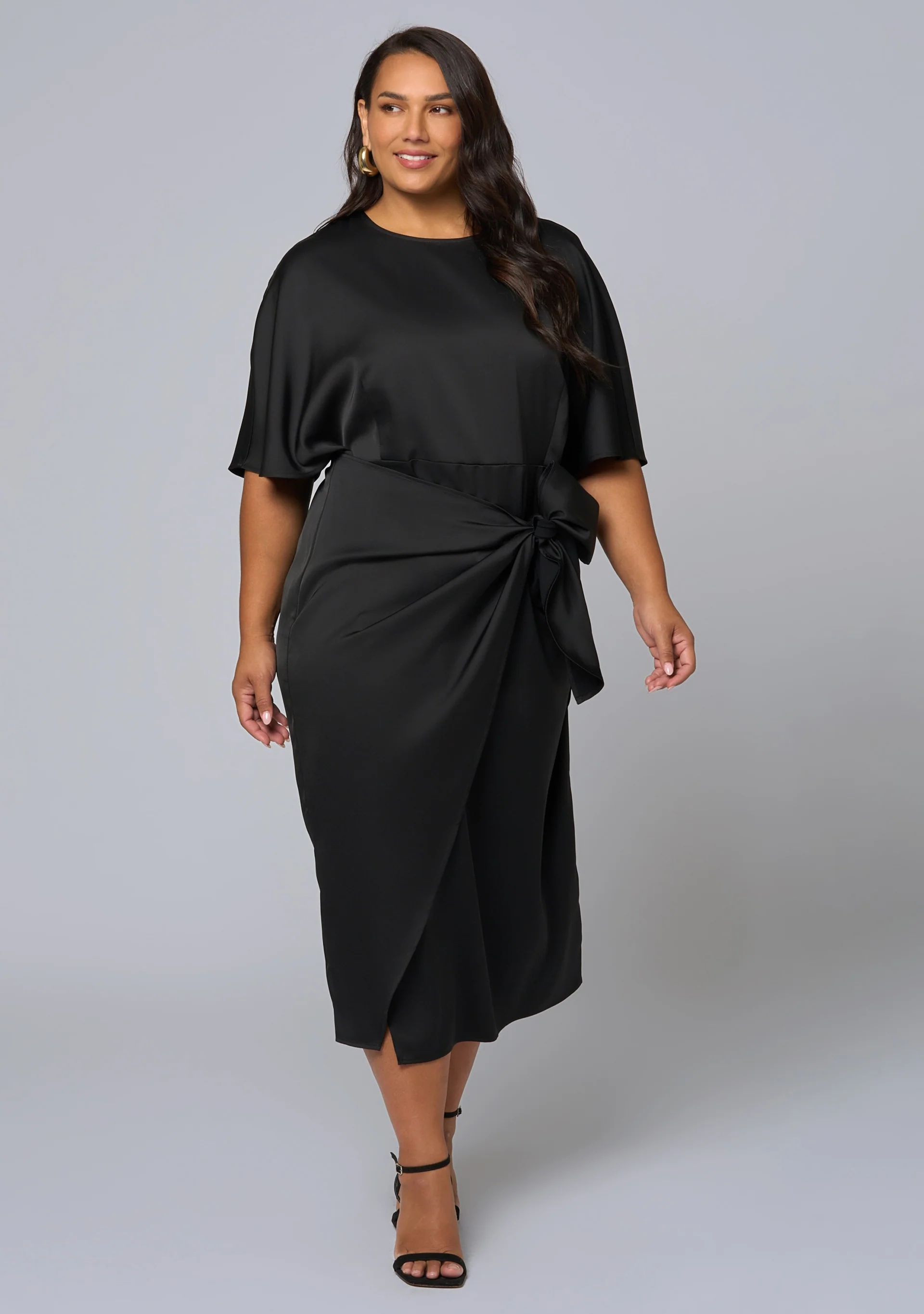 Act Up Satin Midi Dress - Image 3