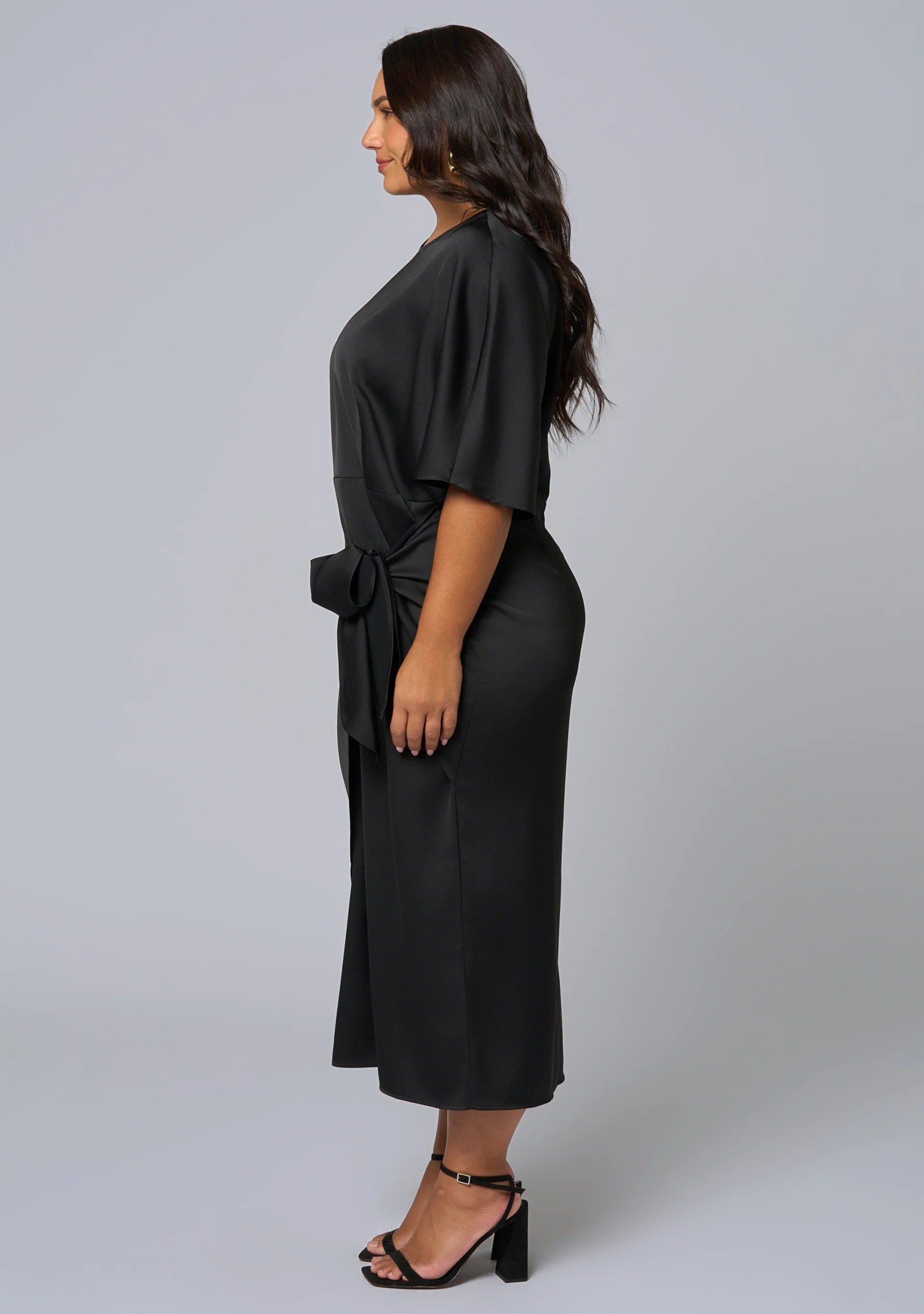 Act Up Satin Midi Dress - Image 4