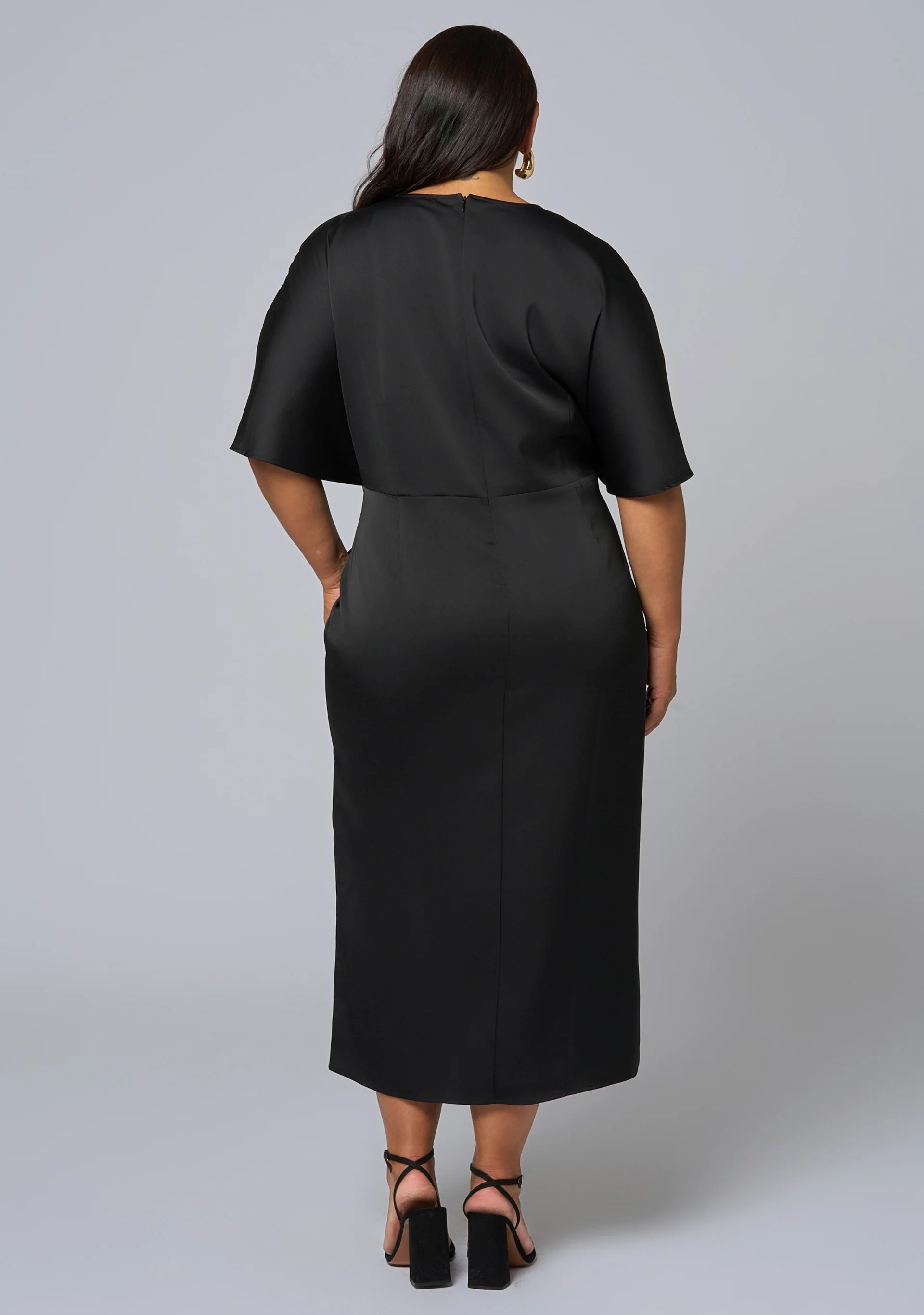 Act Up Satin Midi Dress - Image 5
