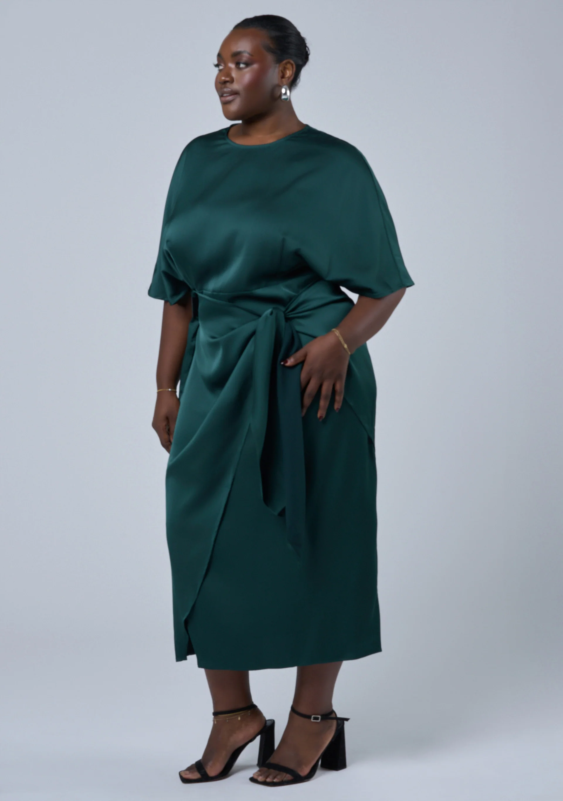 Act Up Satin Midi Dress - Image 2