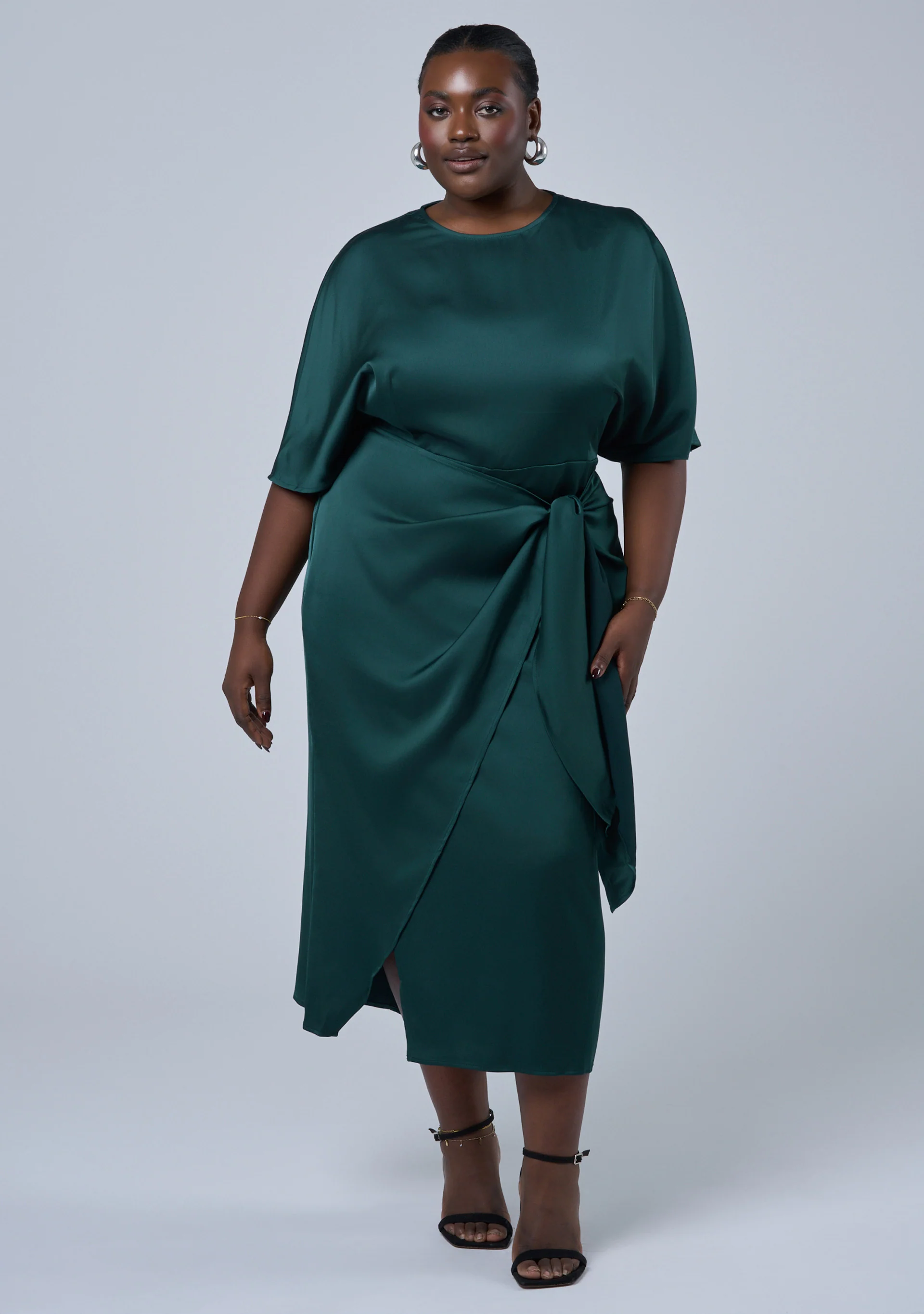 Act Up Satin Midi Dress - Image 3