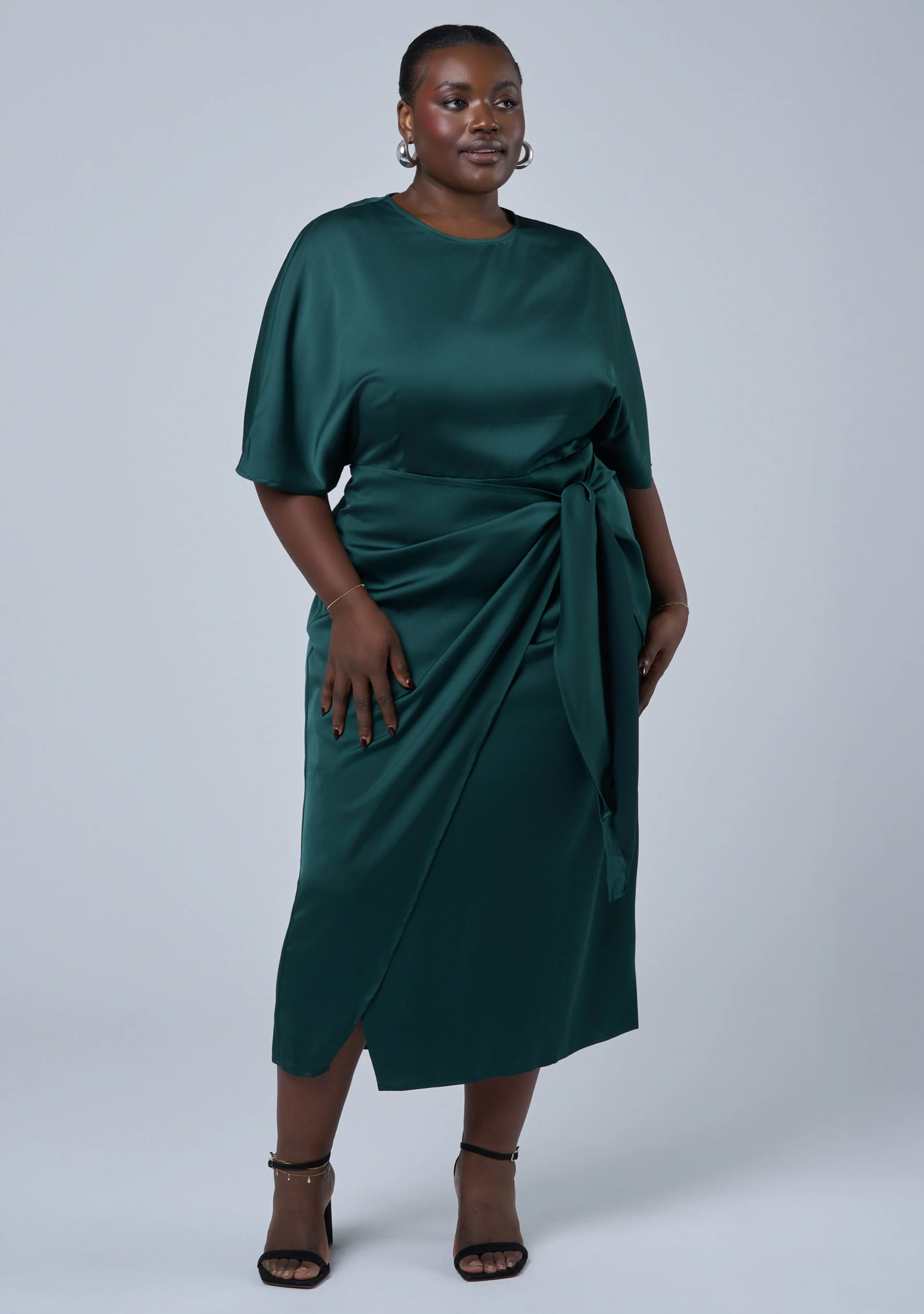 Act Up Satin Midi Dress - Image 4