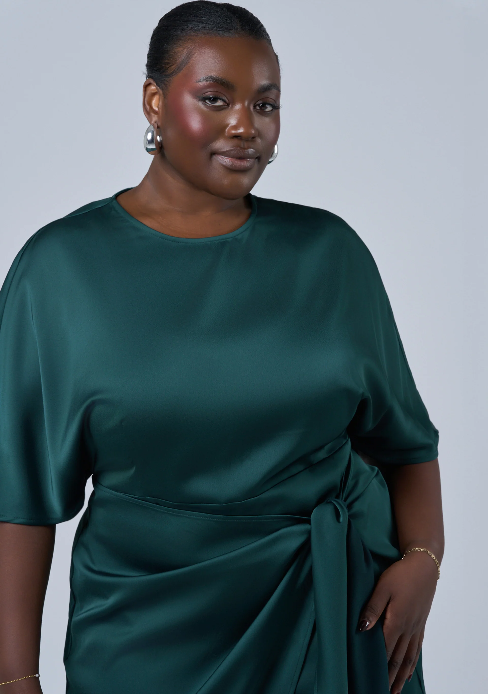 Act Up Satin Midi Dress - Image 6
