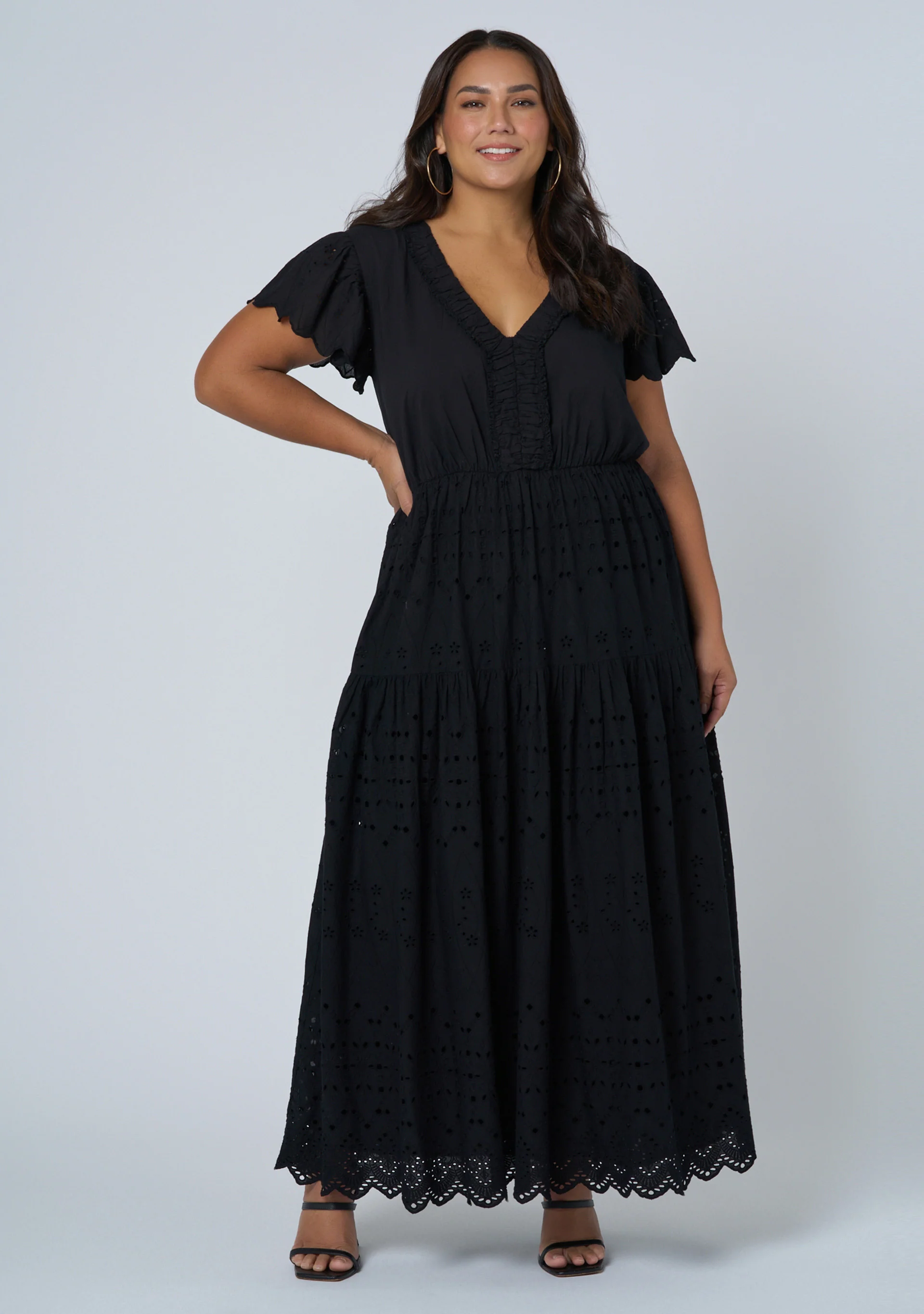 Allegra Broderie Maxi Dress - Image 2