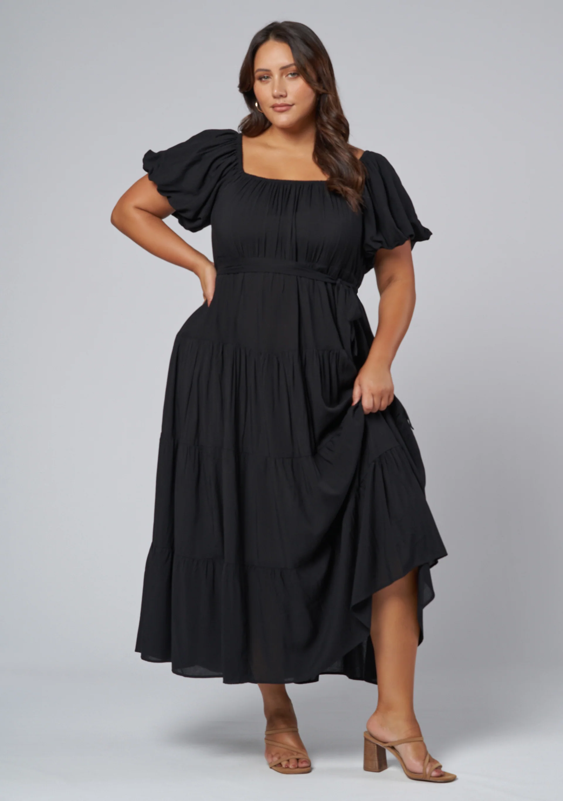 Amelia Tiered Midi Dress - Image 3