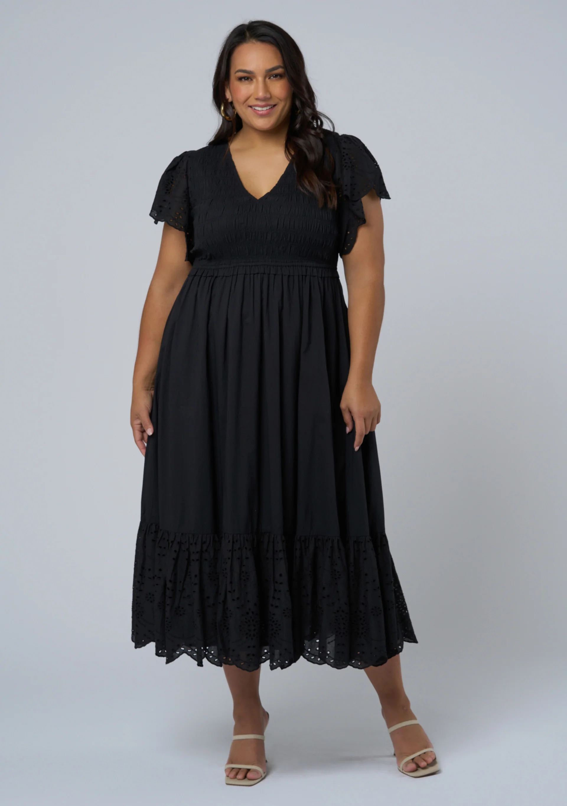 Anastasia Broderie Midi Dress - Image 2