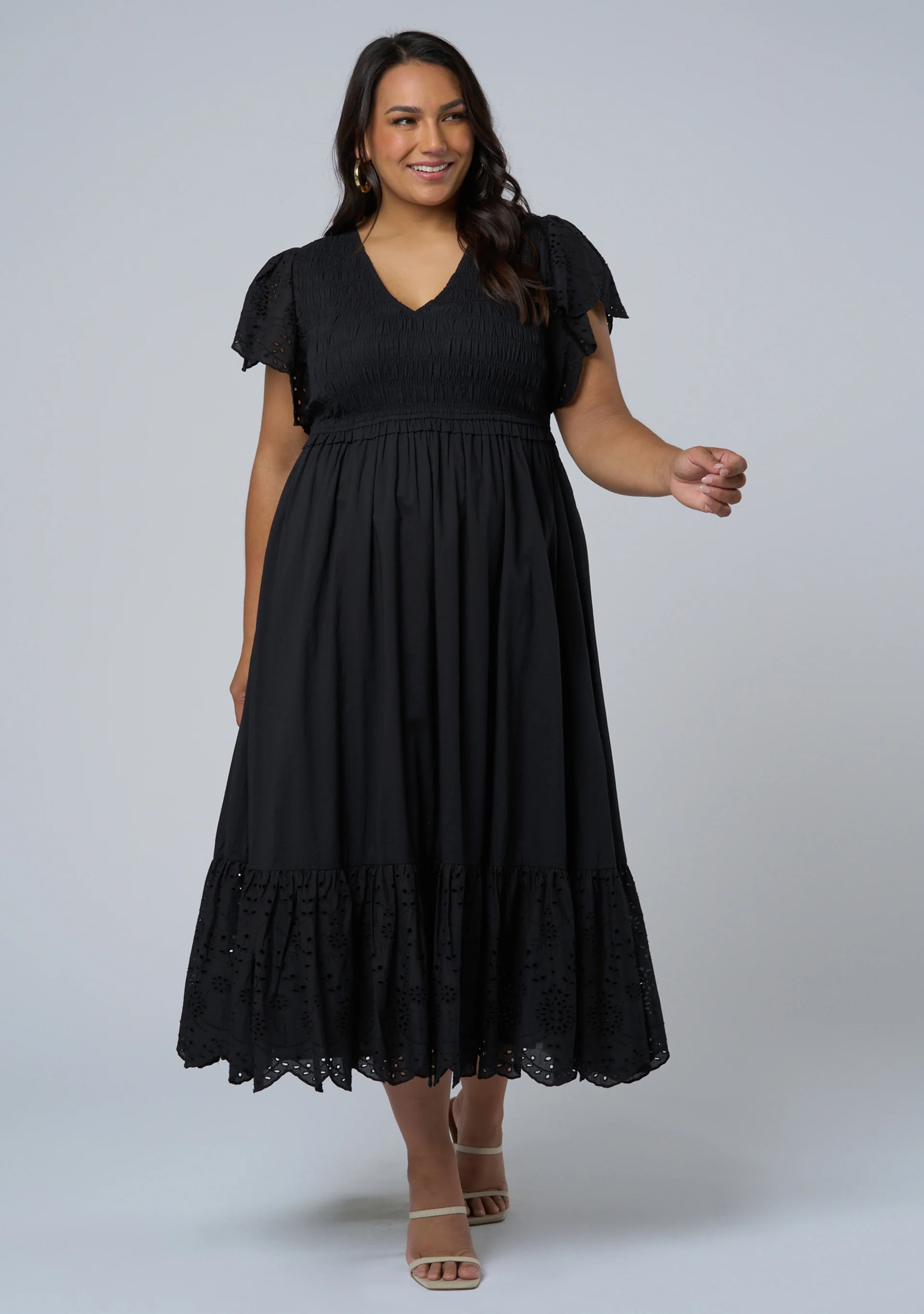 Anastasia Broderie Midi Dress - Image 3