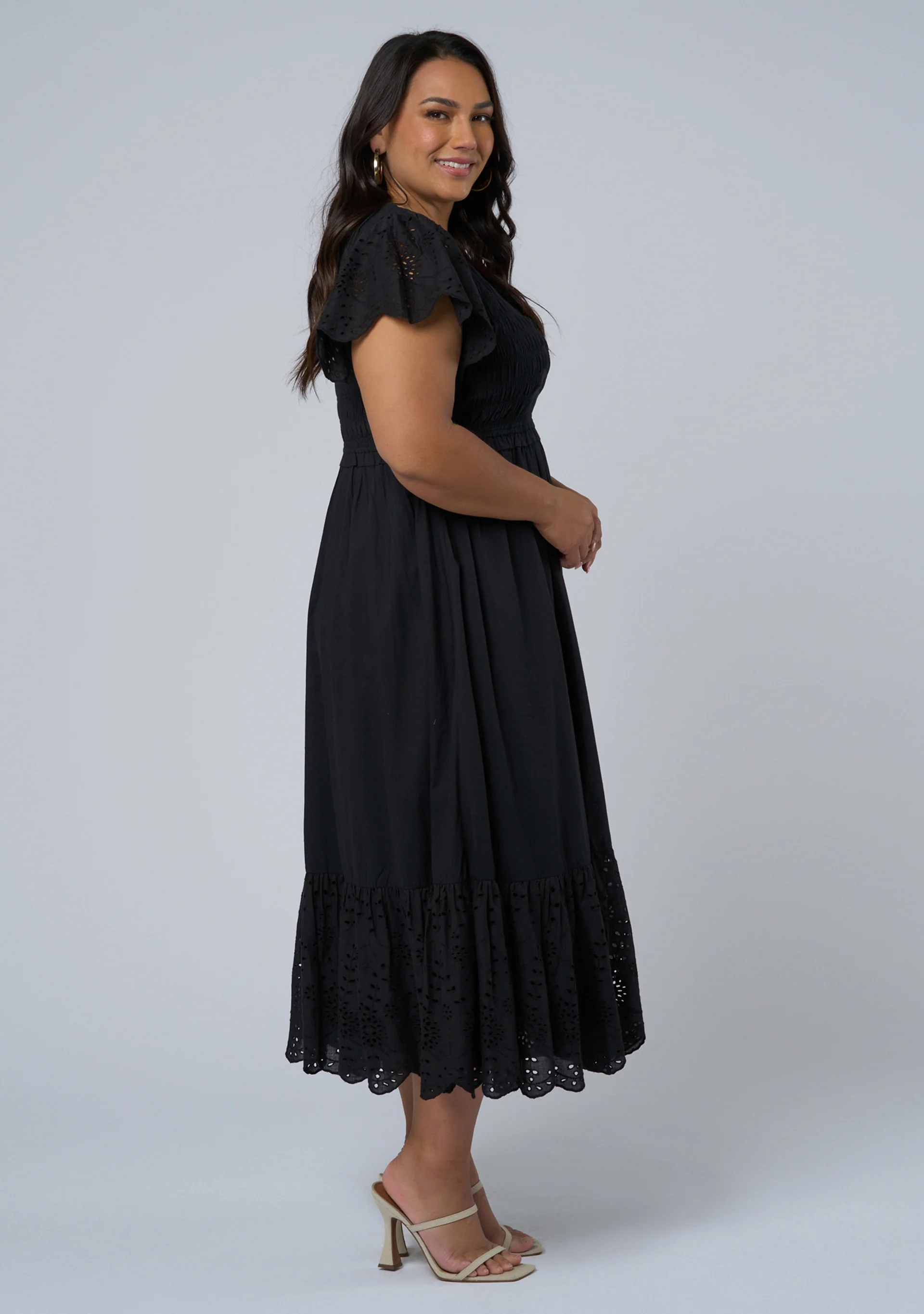 Anastasia Broderie Midi Dress - Image 4