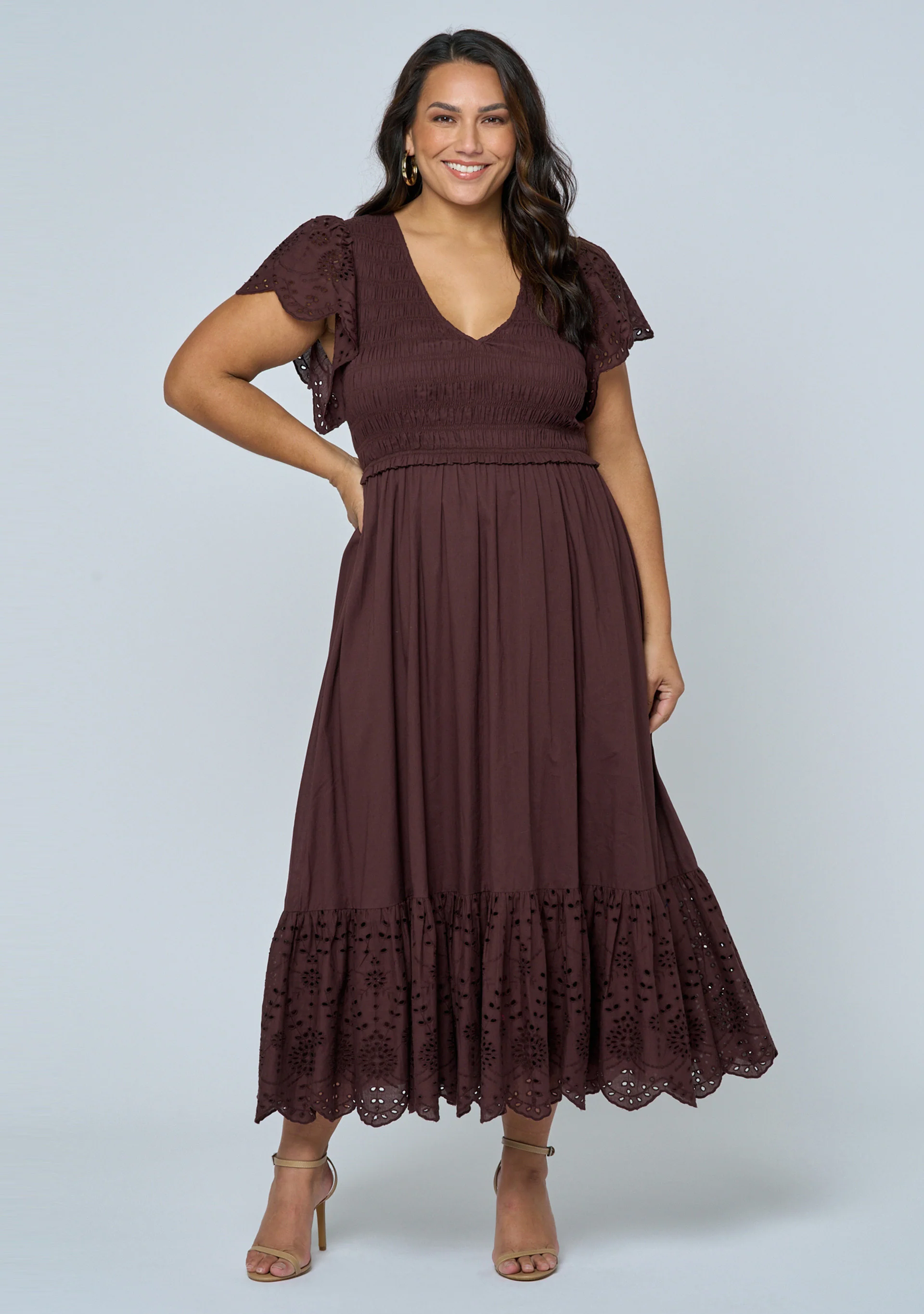 Anastasia Broderie Midi Dress - Image 2