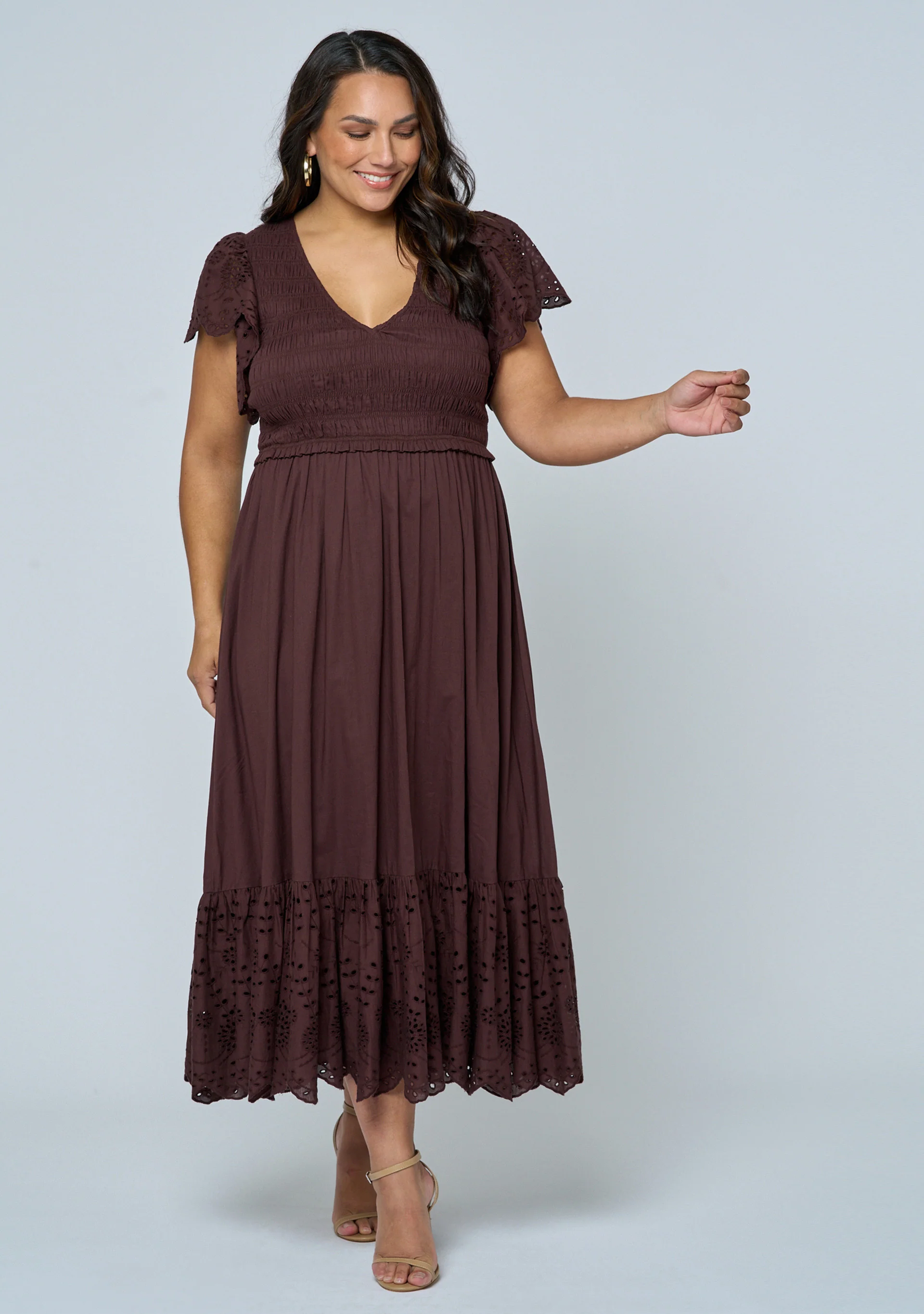 Anastasia Broderie Midi Dress - Image 4
