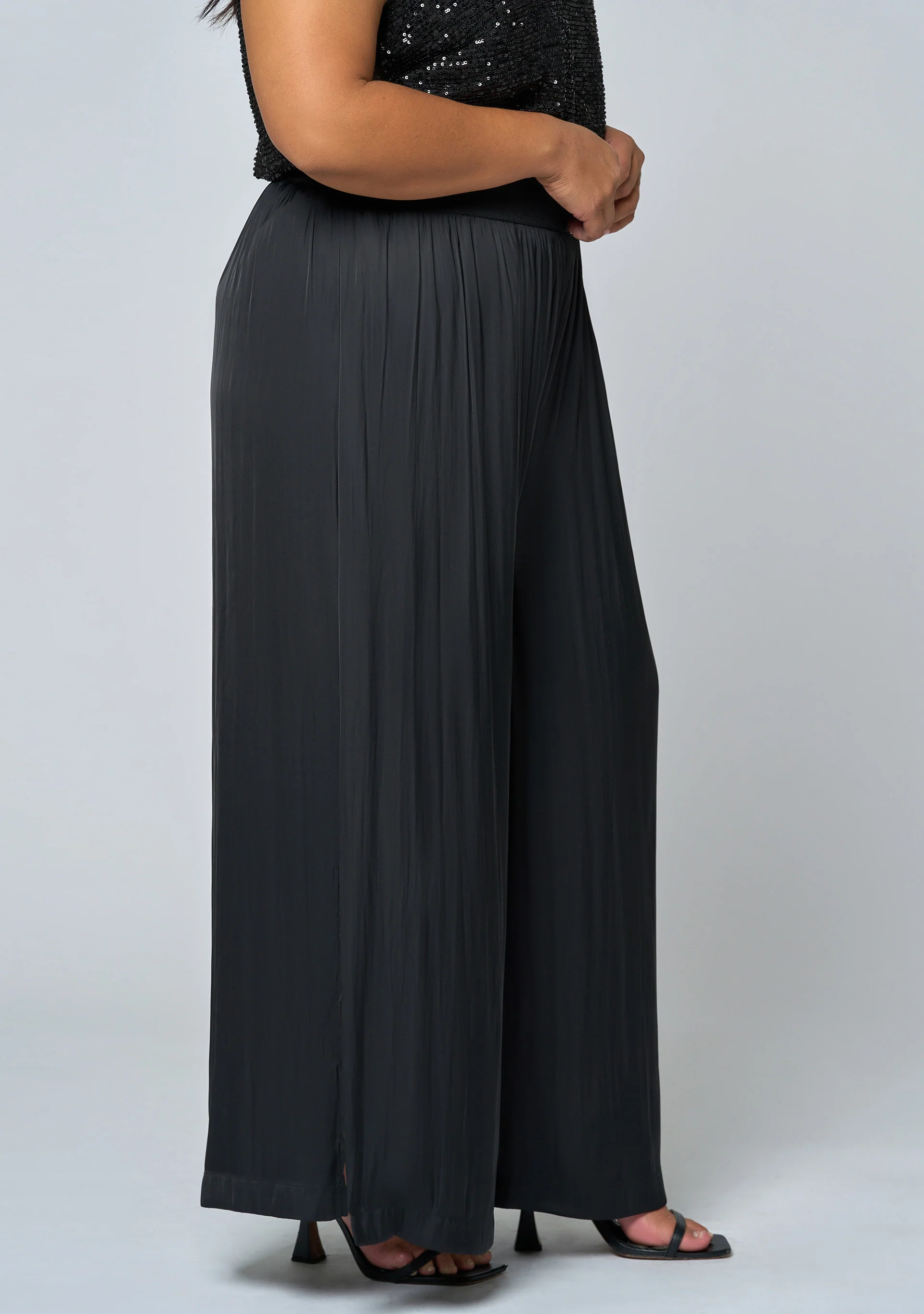 Black Night Wide Leg Pant - Image 4