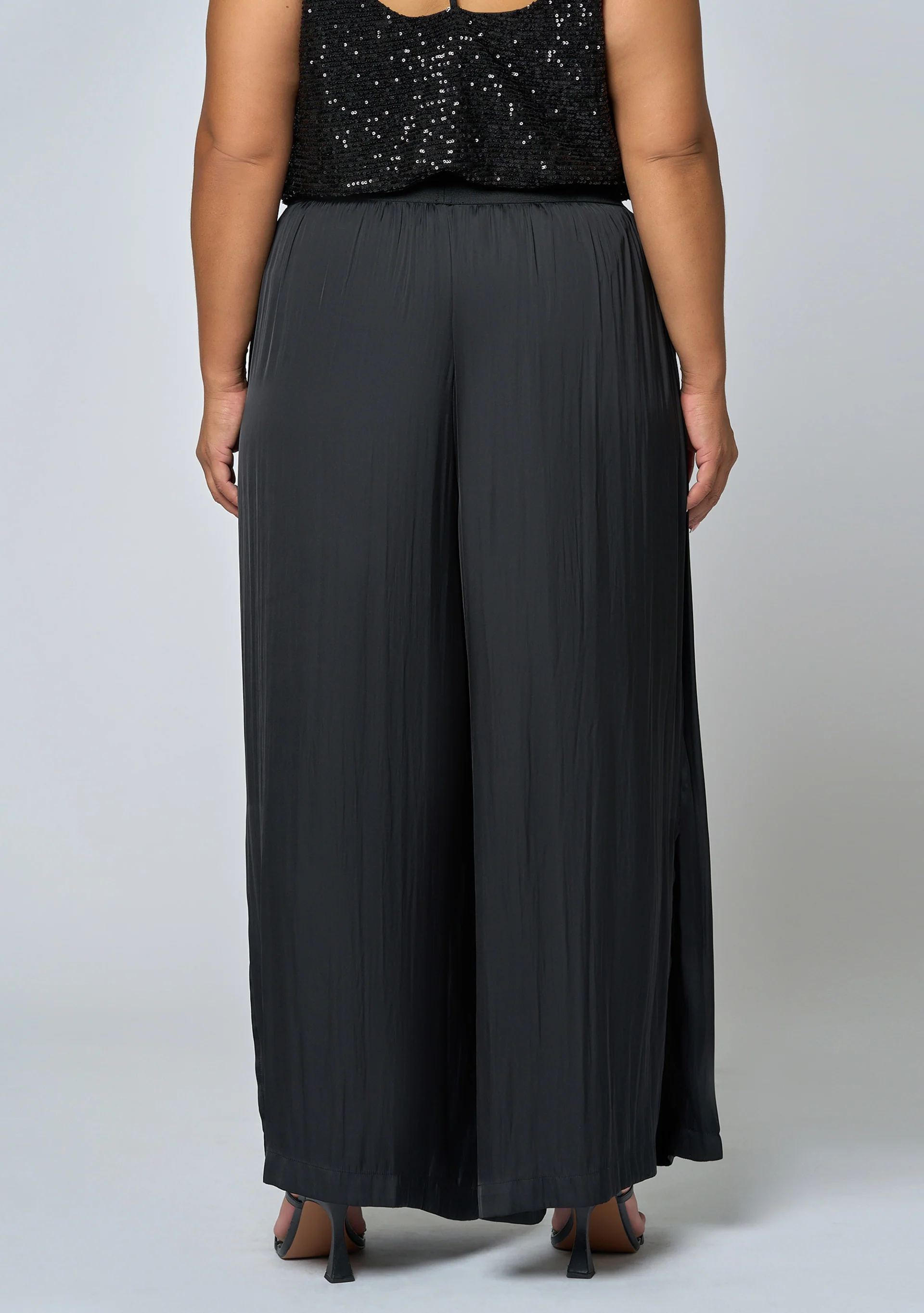 Black Night Wide Leg Pant - Image 5