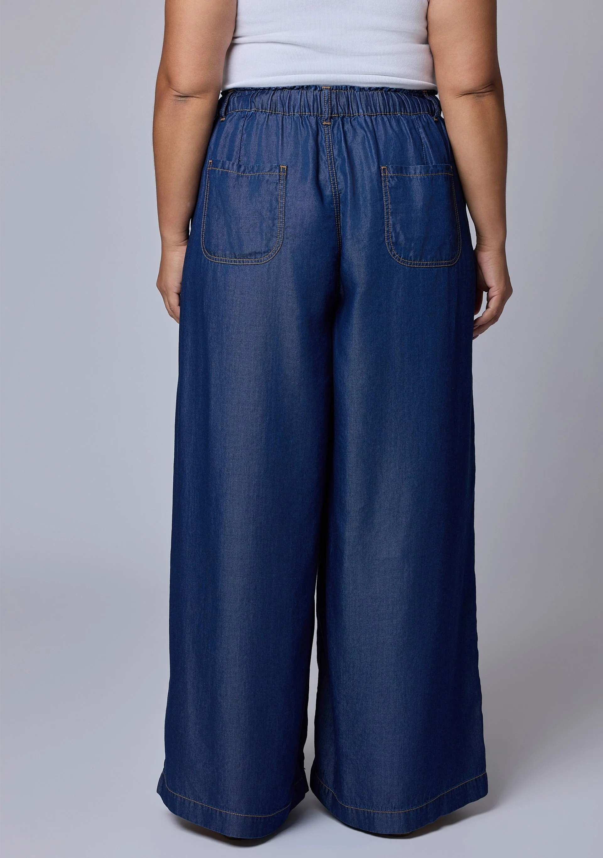 Blake Chambray Wide Leg Pants - Image 5