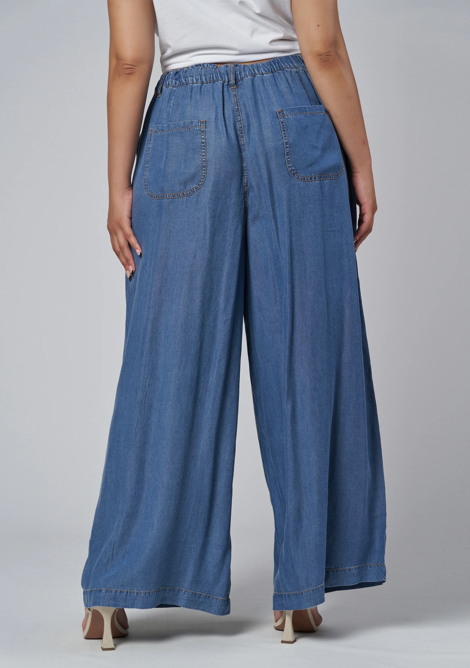 Blake Chambray Wide Leg Pants - Image 6