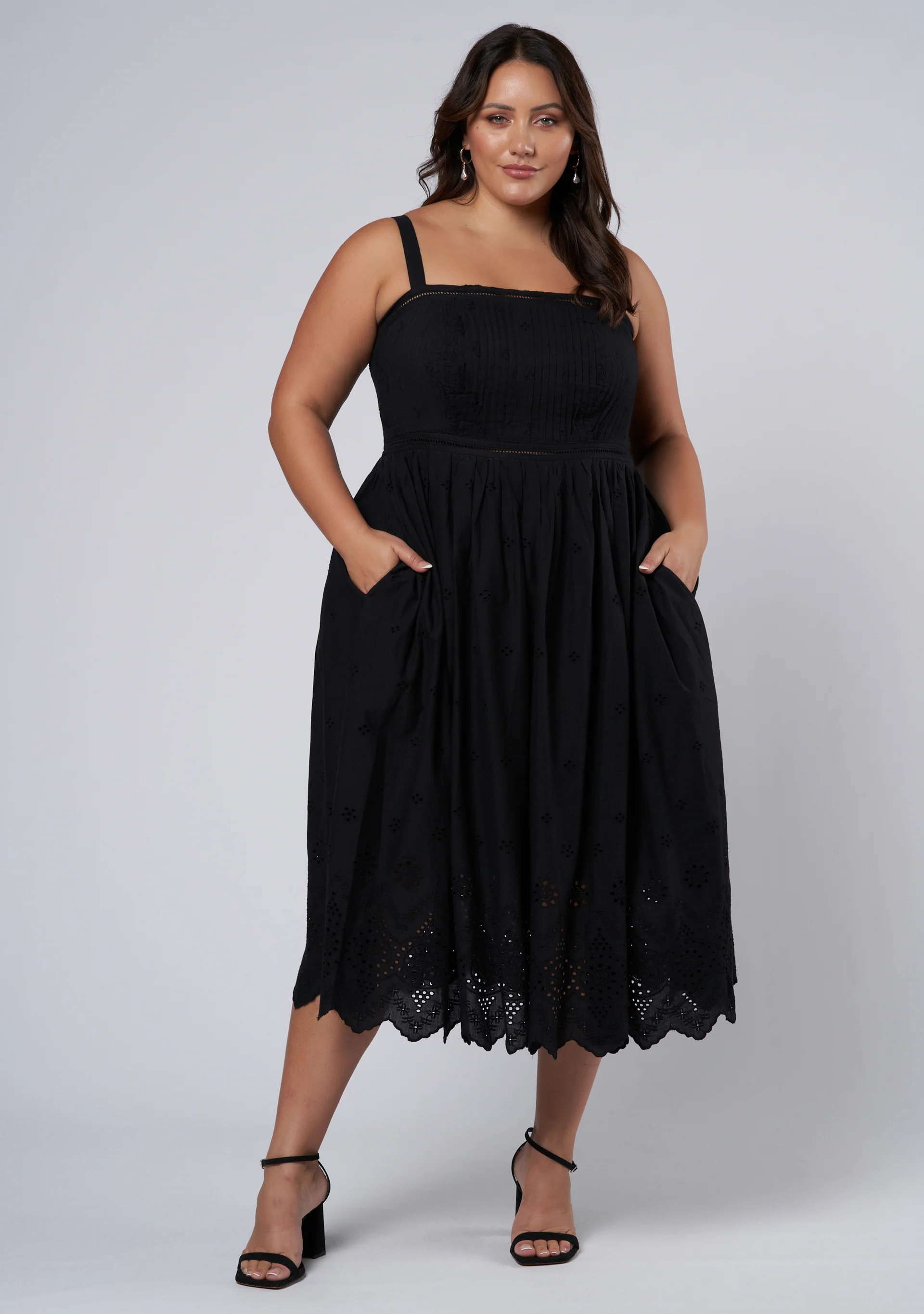 Brenna Broderie Midi Dress - Image 3