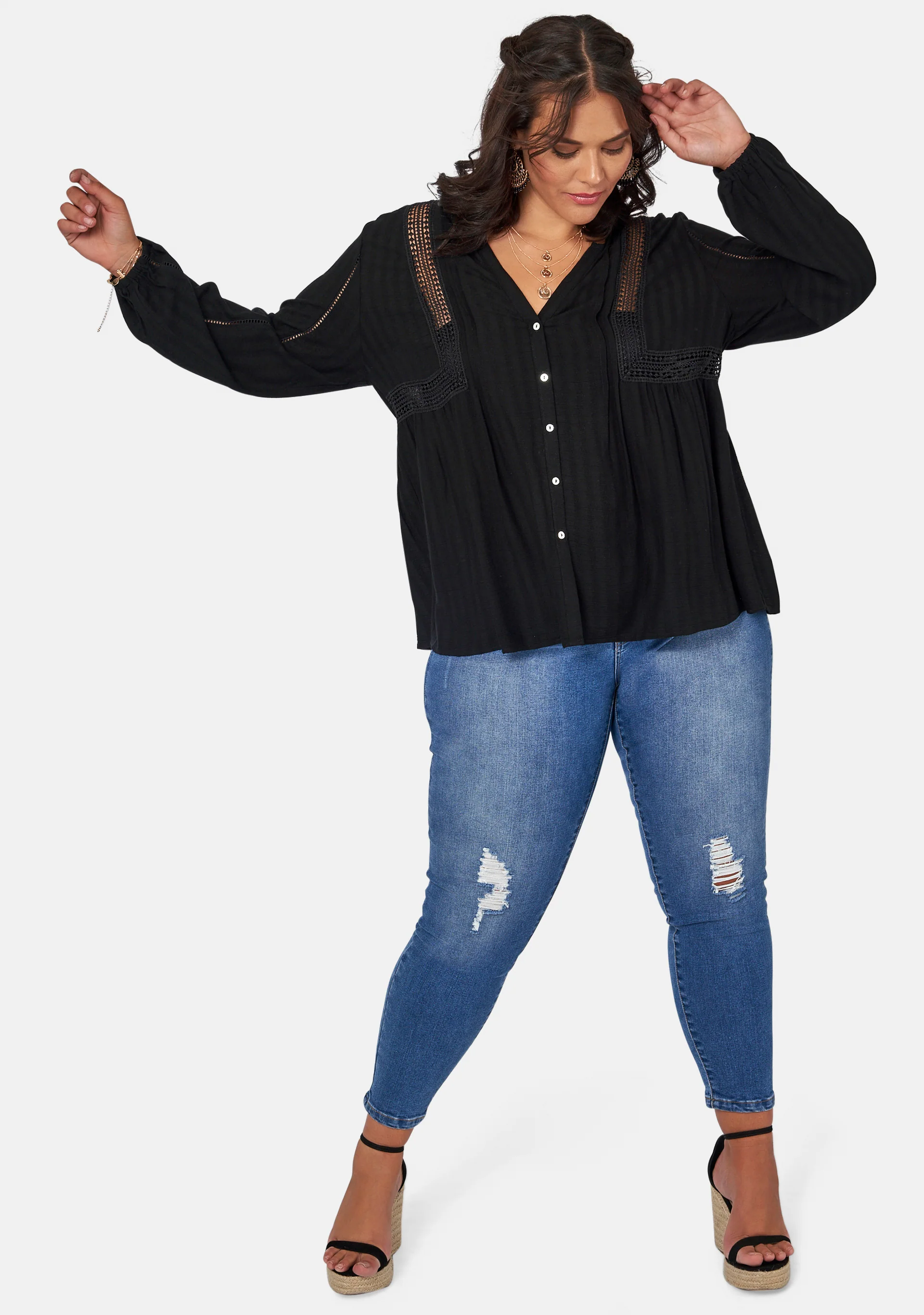 Bridget Crochet Blouse - Image 3
