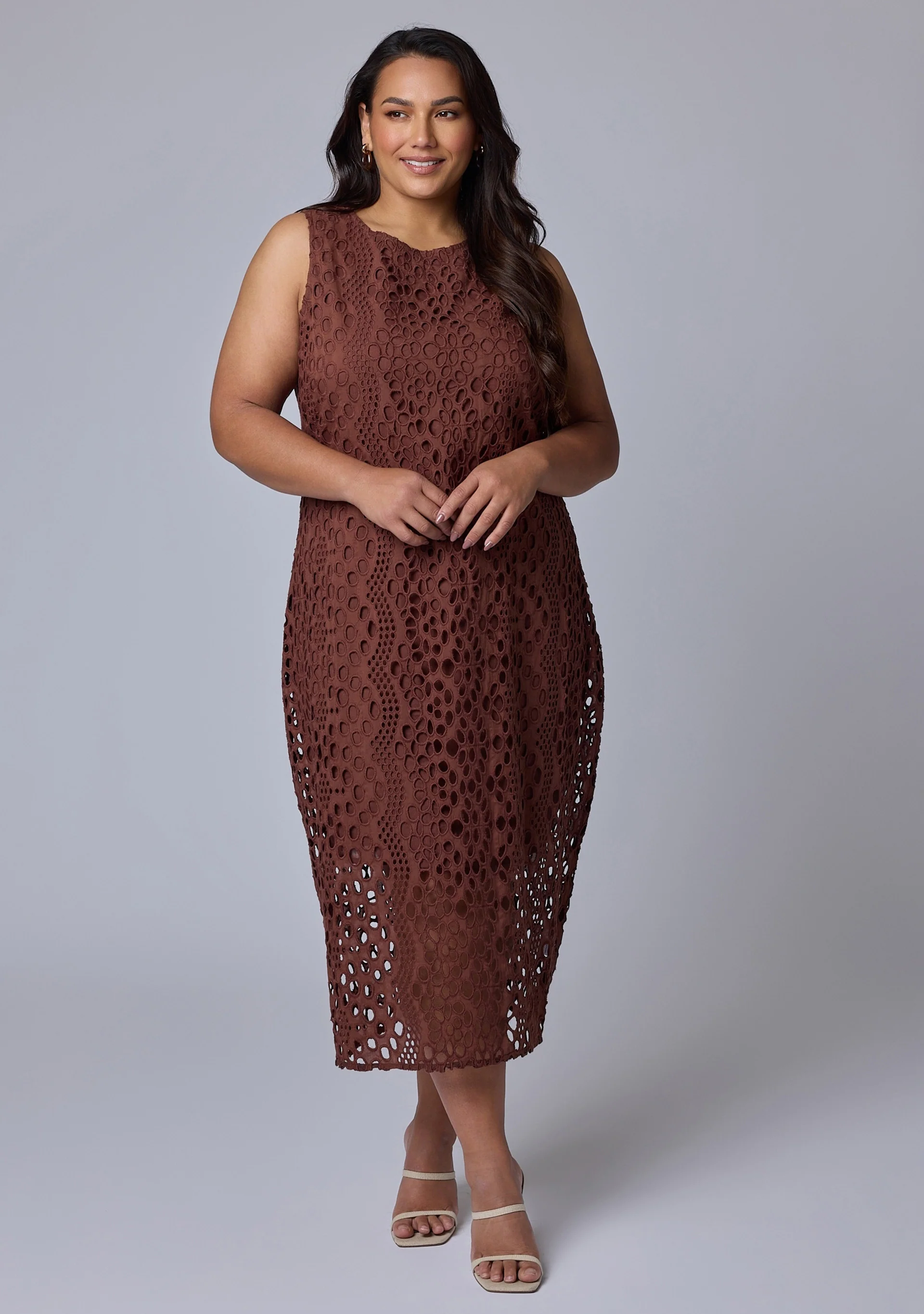Briony Broderie Midi Dress