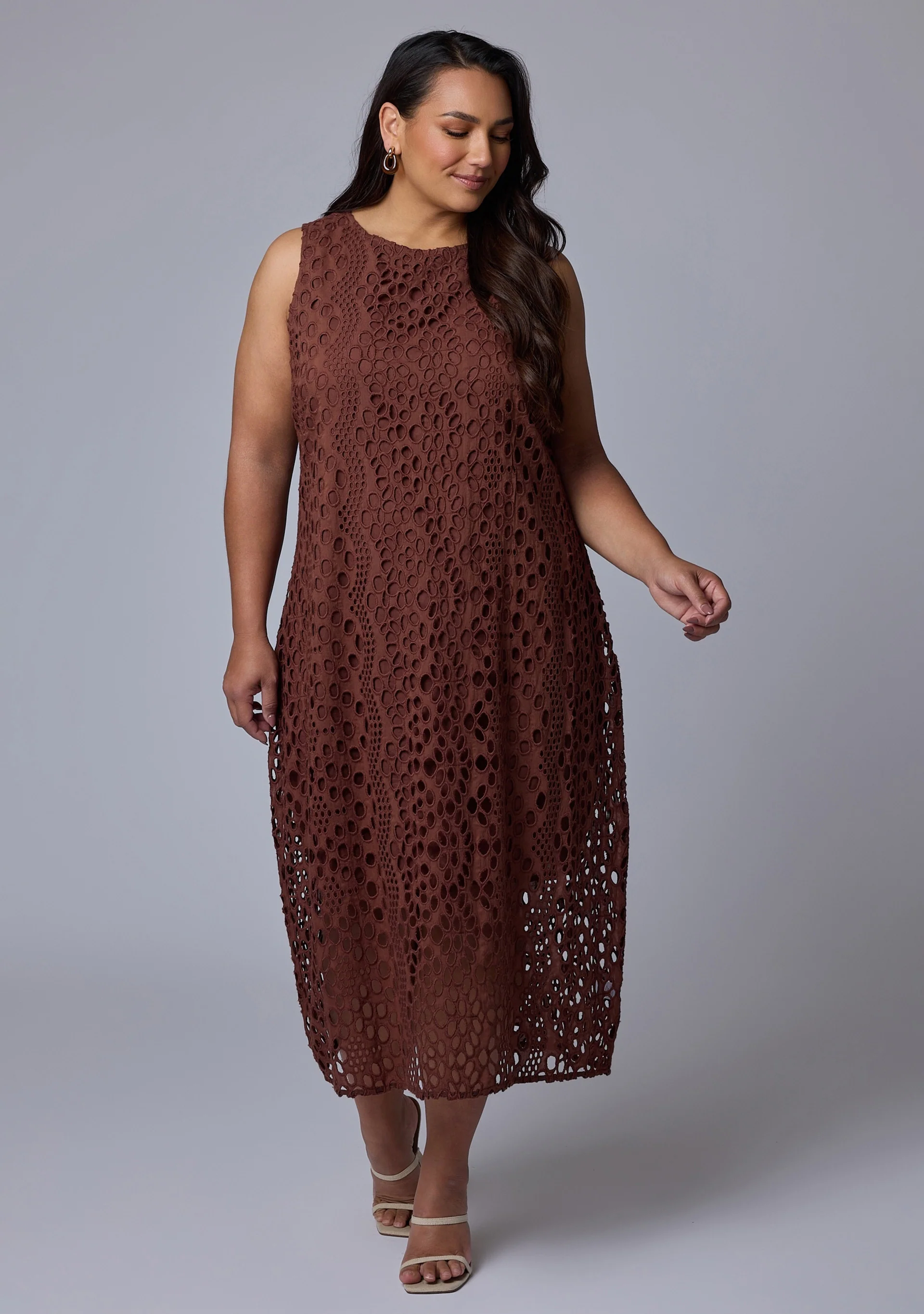 Briony Broderie Midi Dress - Image 2