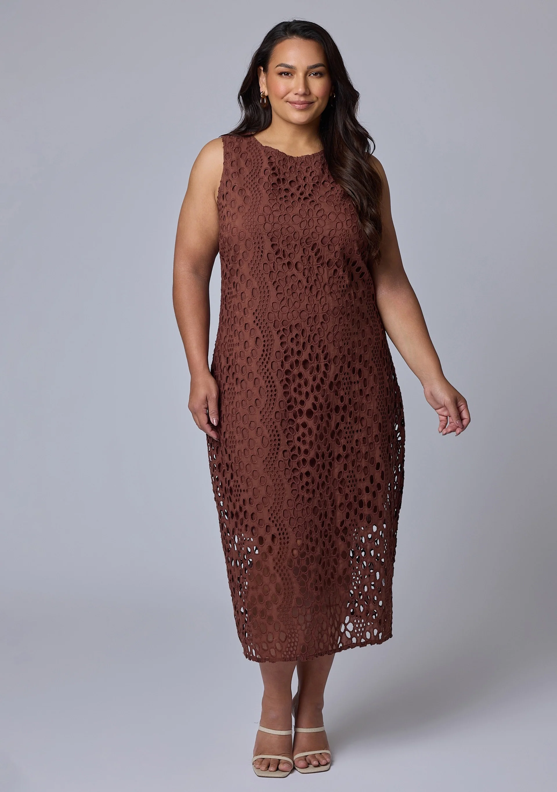 Briony Broderie Midi Dress - Image 3