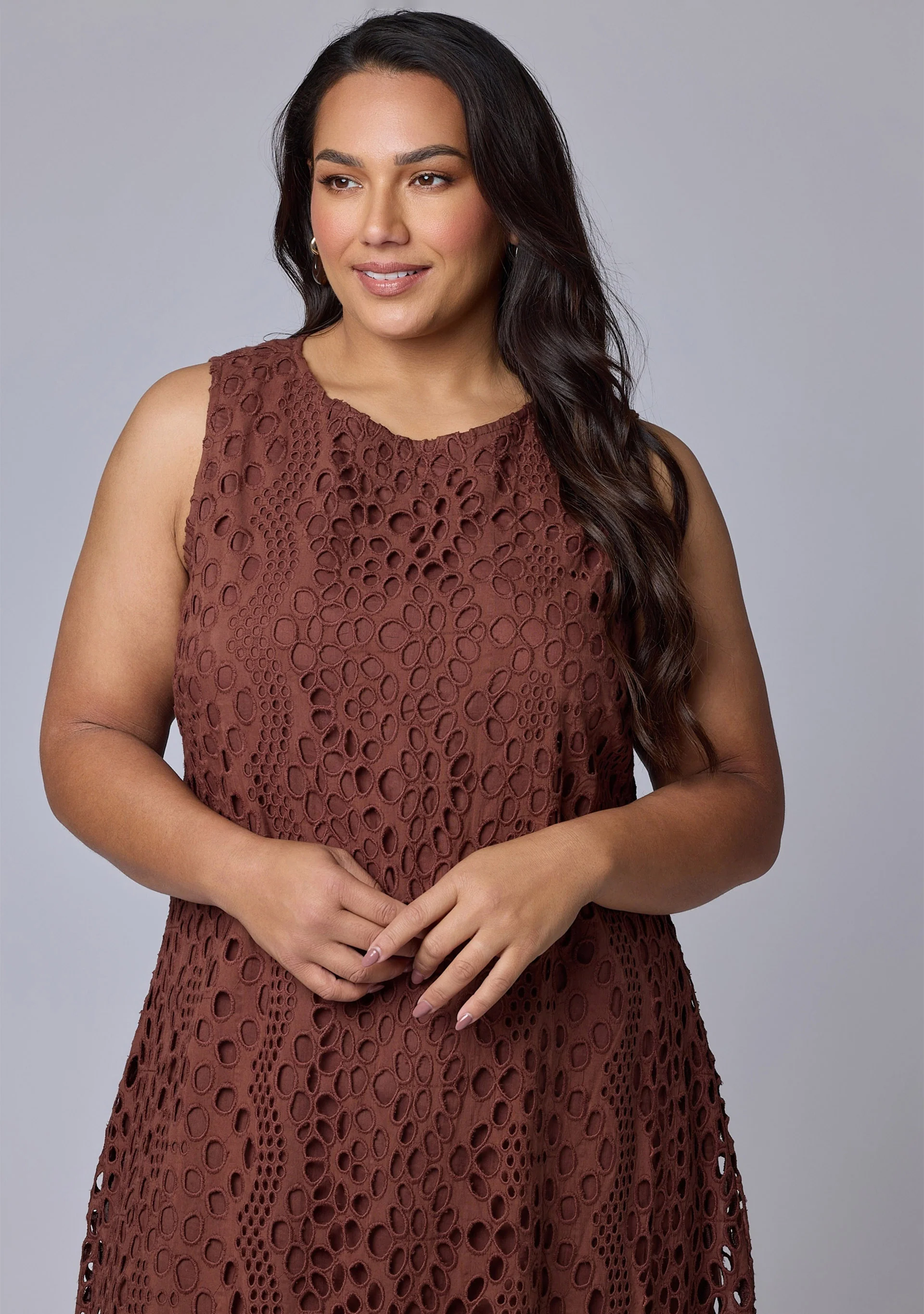Briony Broderie Midi Dress - Image 6