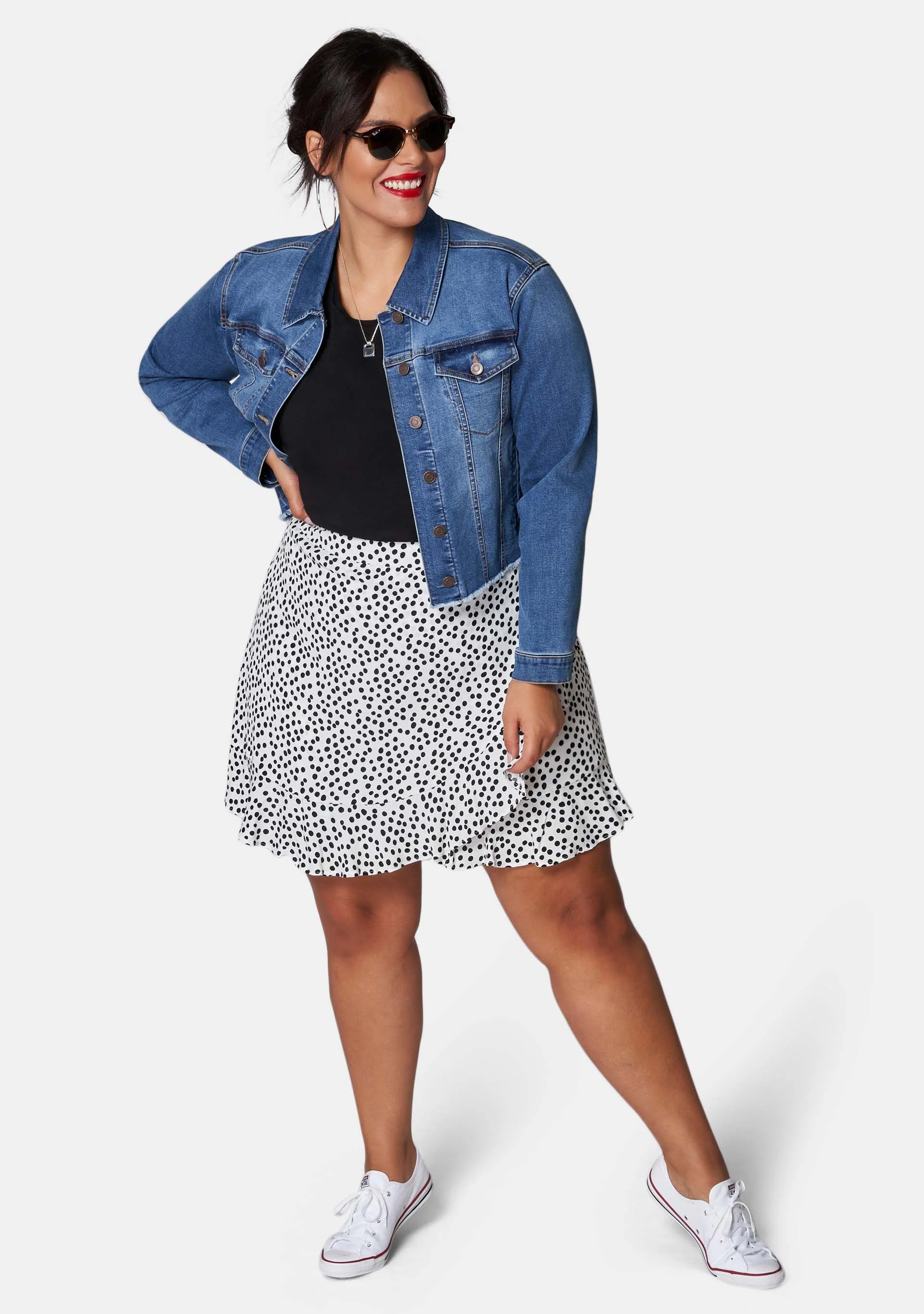 Chatterbox Crop Denim Jacket - Image 3