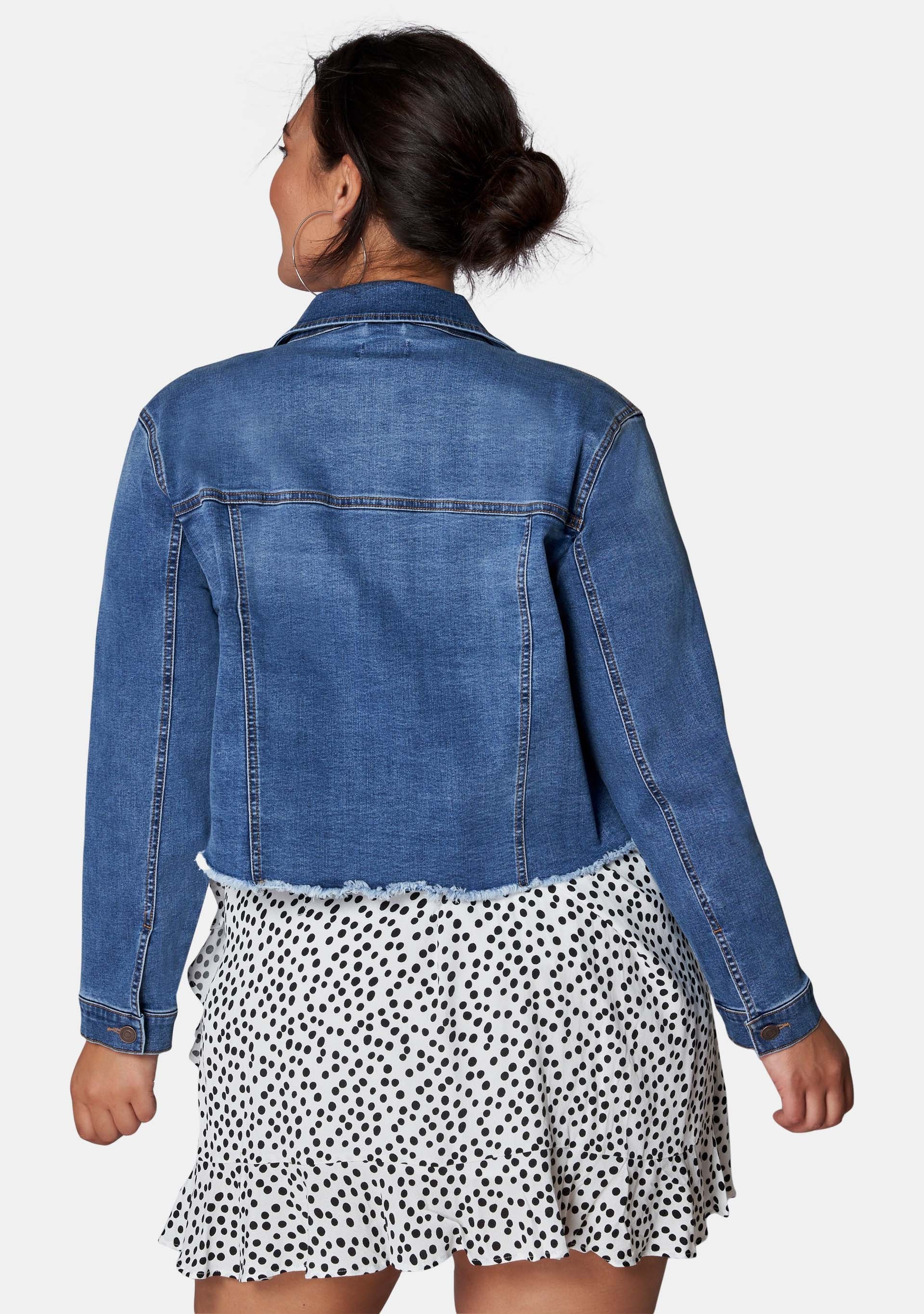 Chatterbox Crop Denim Jacket - Image 5