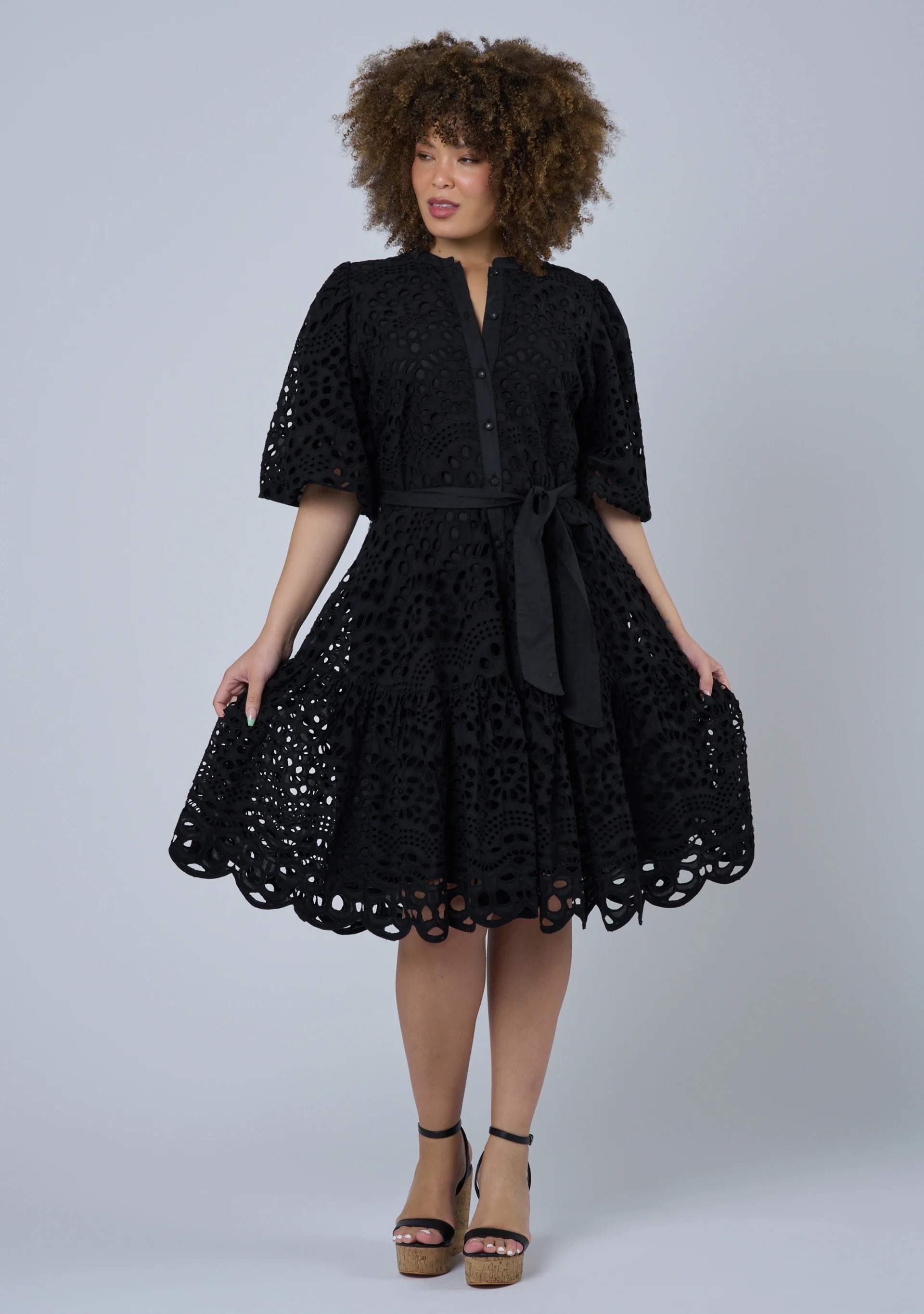 Claudia Broderie Dress - Image 3