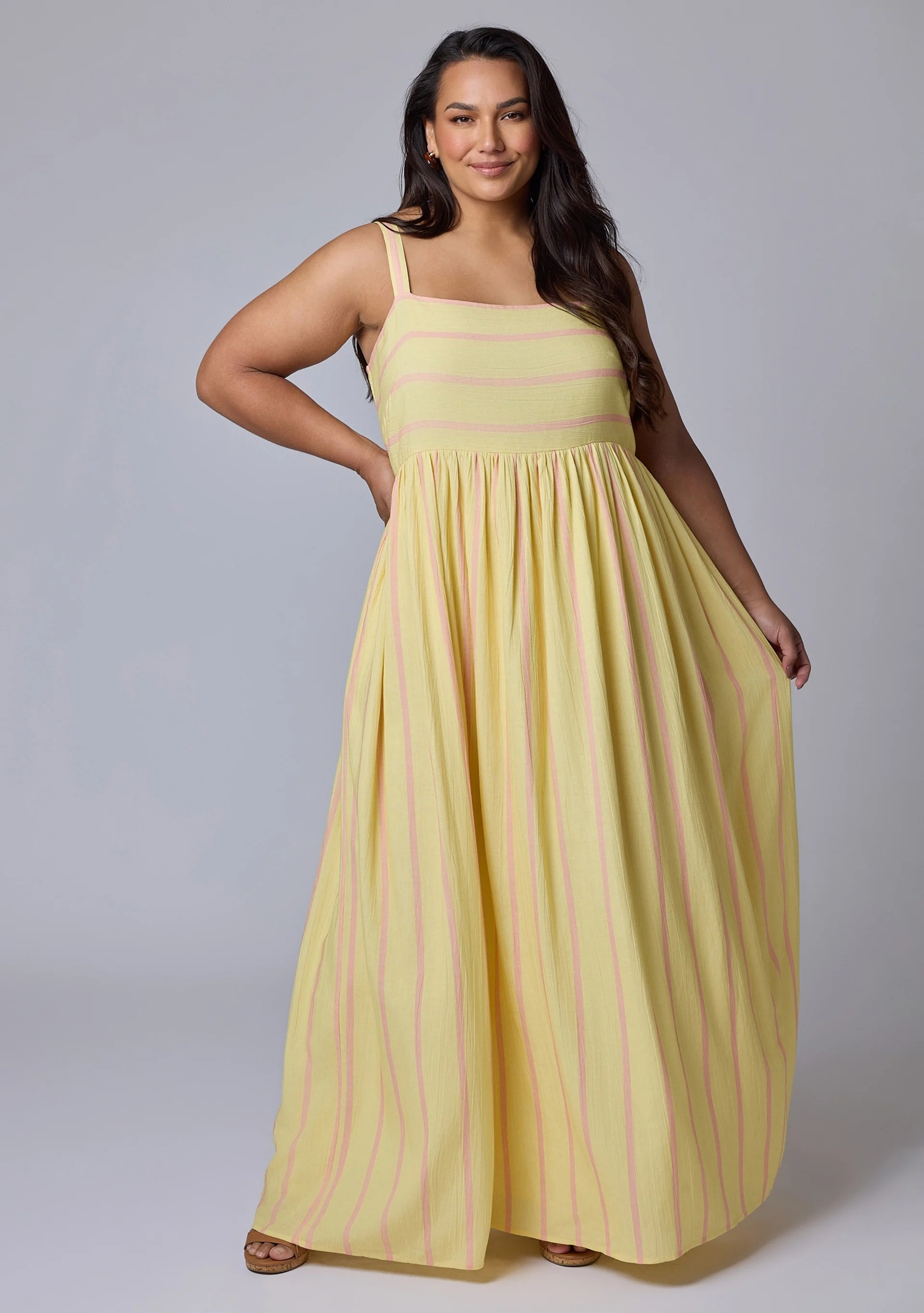 Daisy Stripe Maxi Dress - Image 2
