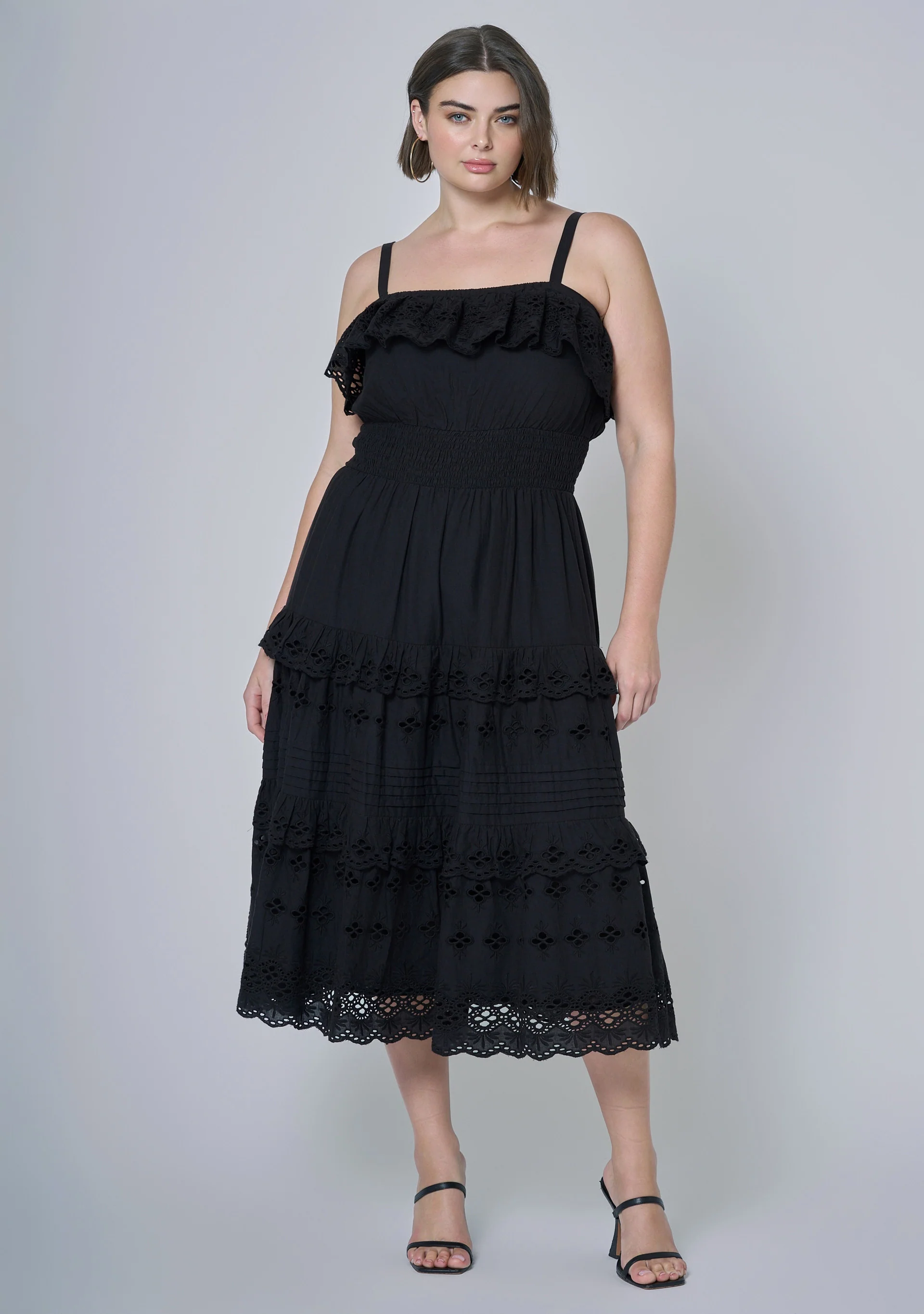 Defy Broderie Midi Dress