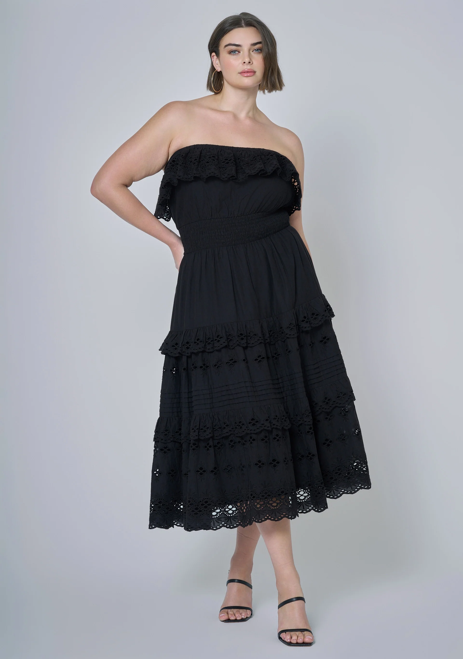 Defy Broderie Midi Dress - Image 2