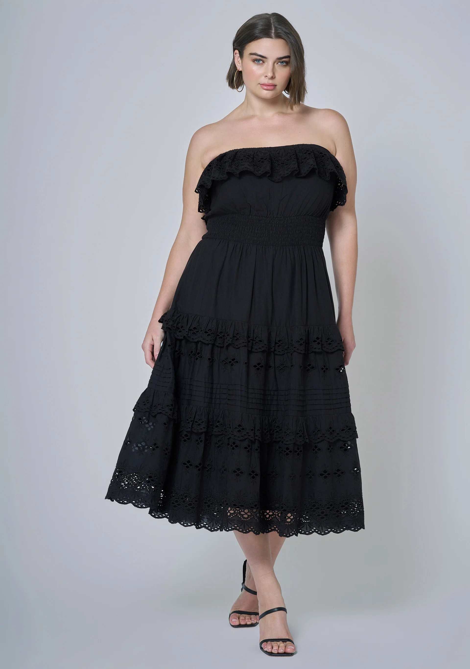 Defy Broderie Midi Dress - Image 3