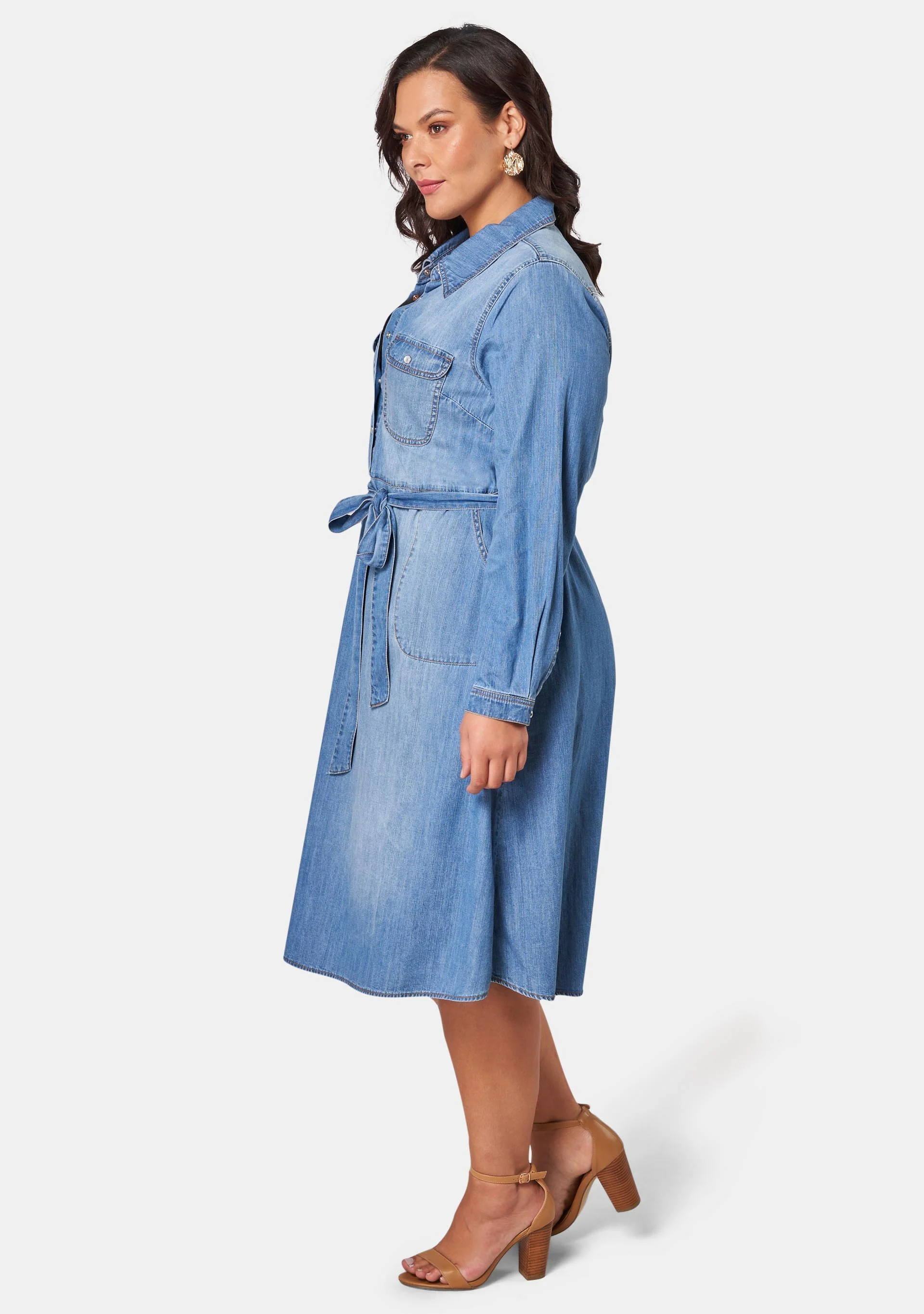 Dolly Denim Shirt Dress - Image 4