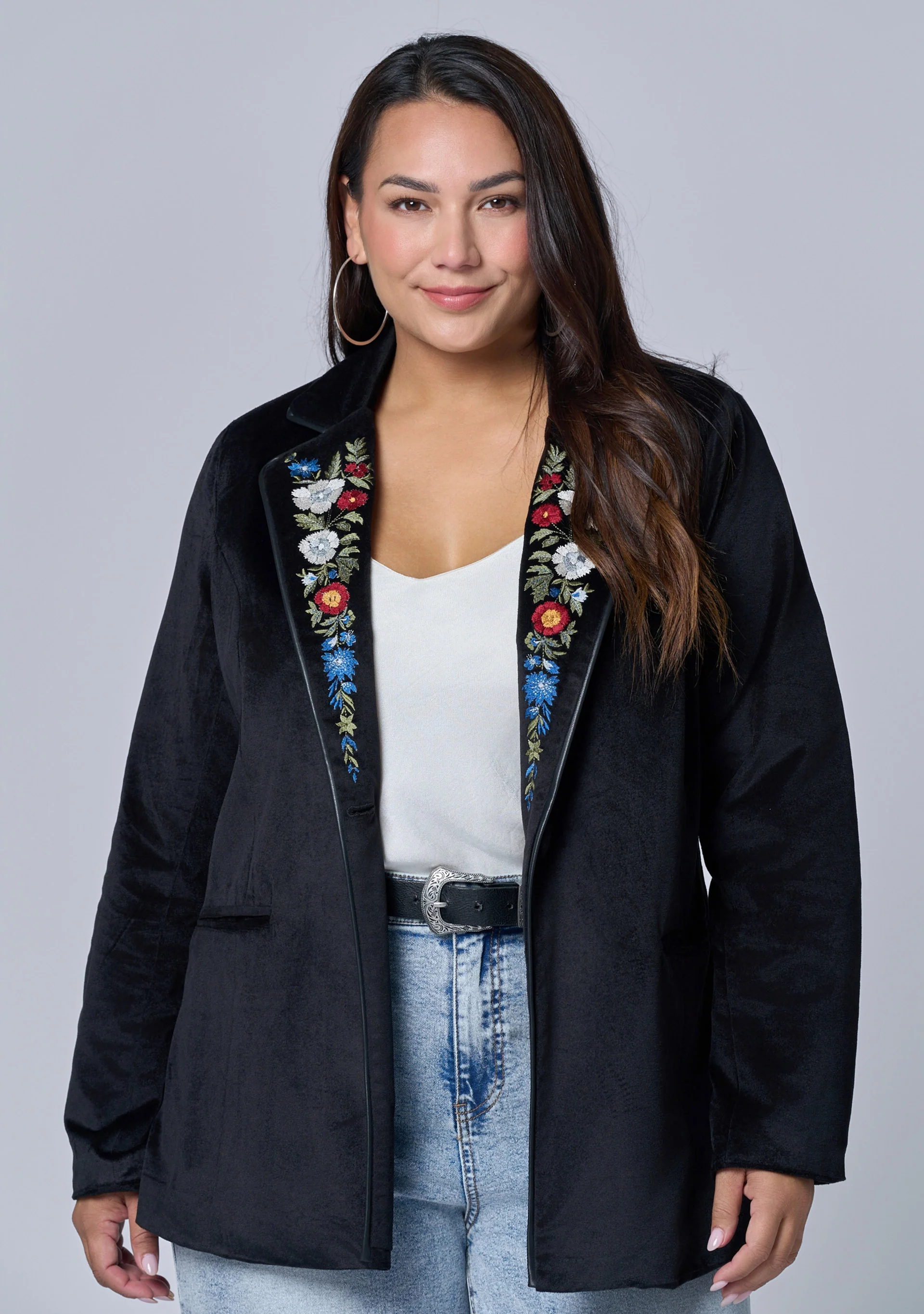Dreamscape Velvet Blazer - Image 3