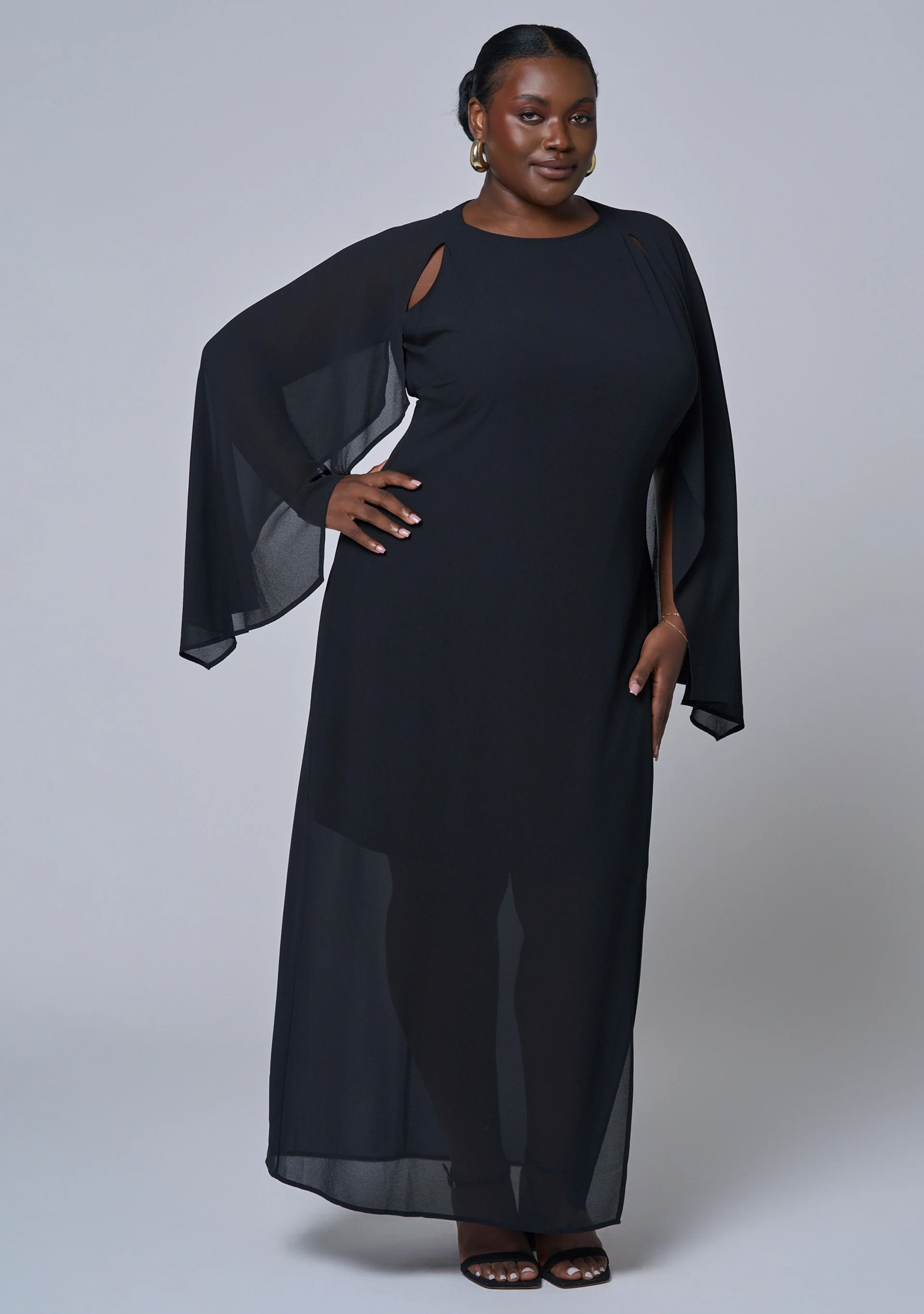 Eclipse Cape Maxi Dress - Image 3