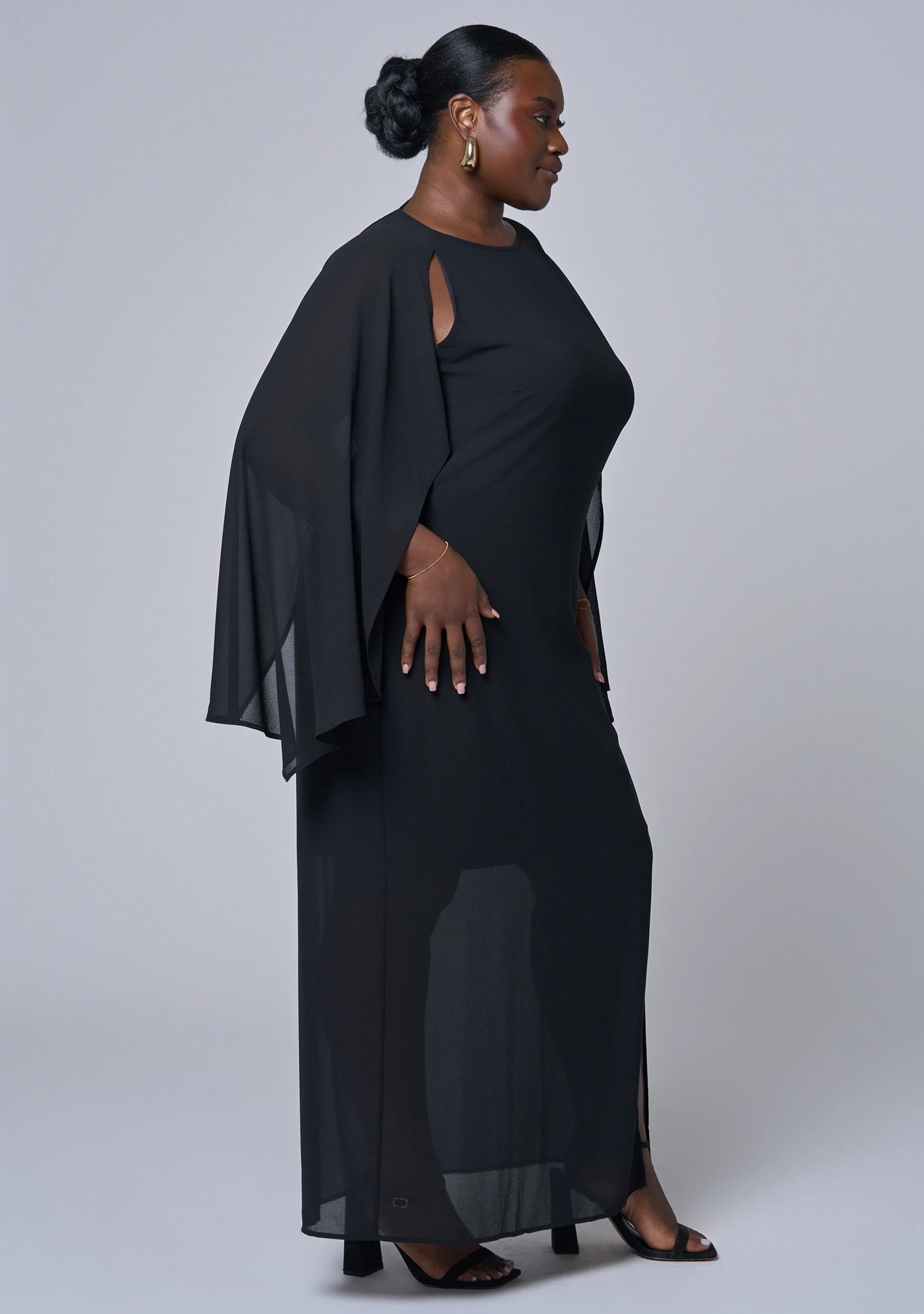 Eclipse Cape Maxi Dress - Image 5