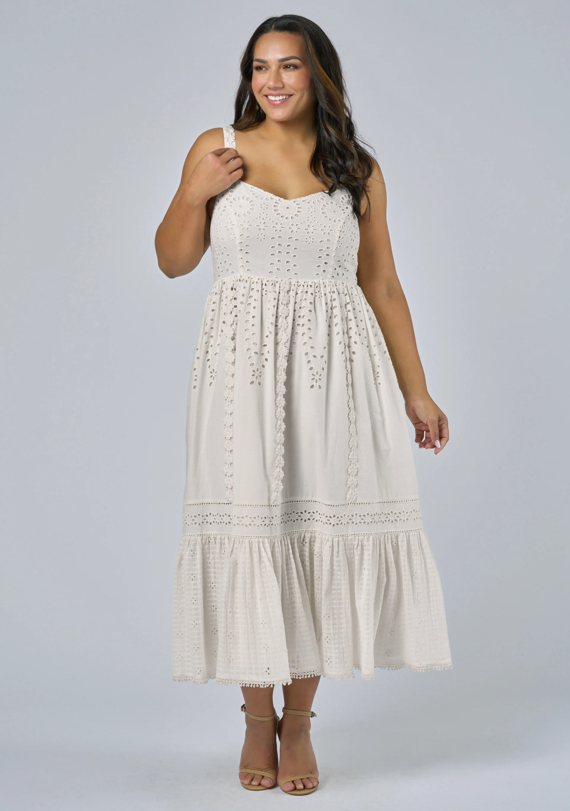 Edwina Embroidered Midi Dress - Image 2