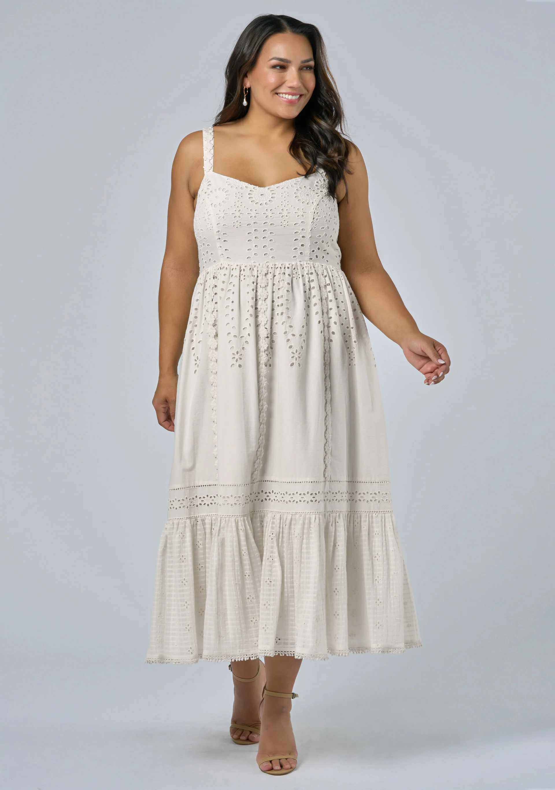 Edwina Embroidered Midi Dress - Image 3