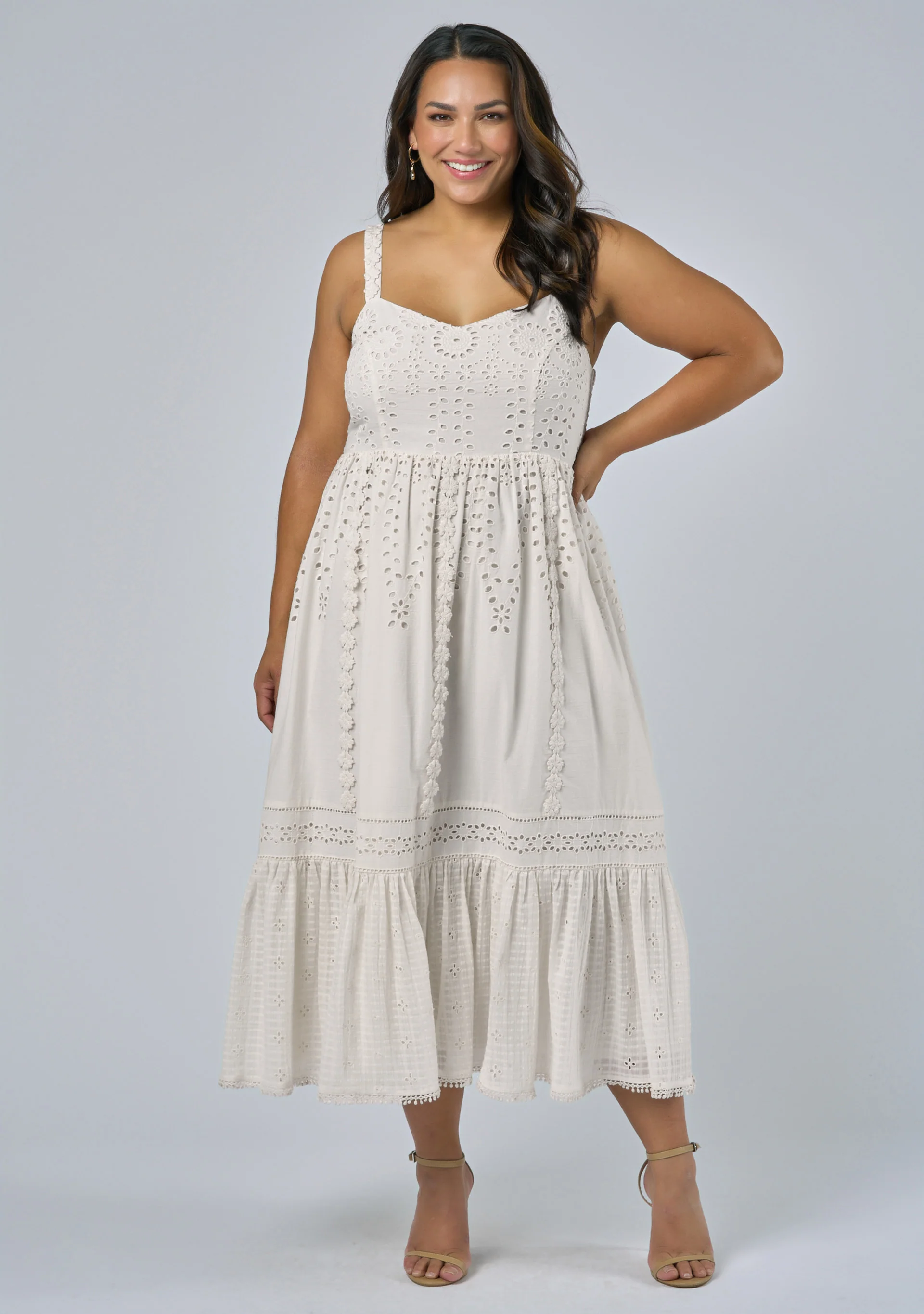 Edwina Embroidered Midi Dress - Image 4