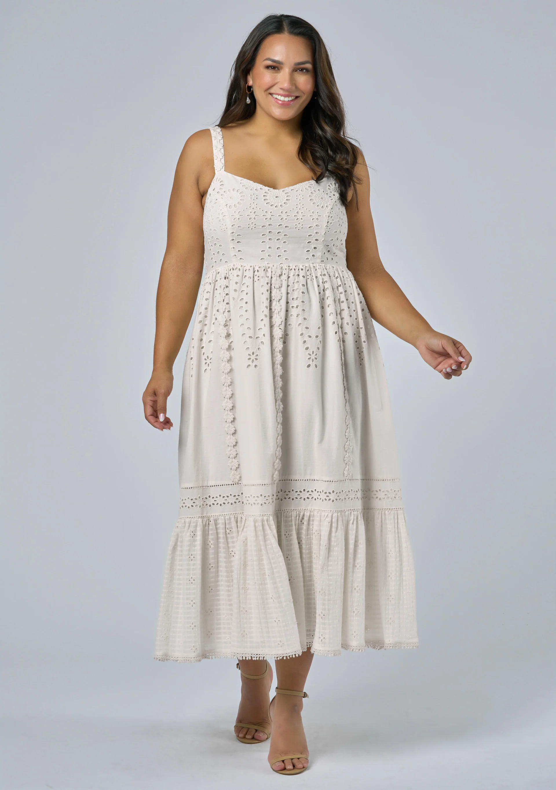 Edwina Embroidered Midi Dress - Image 5