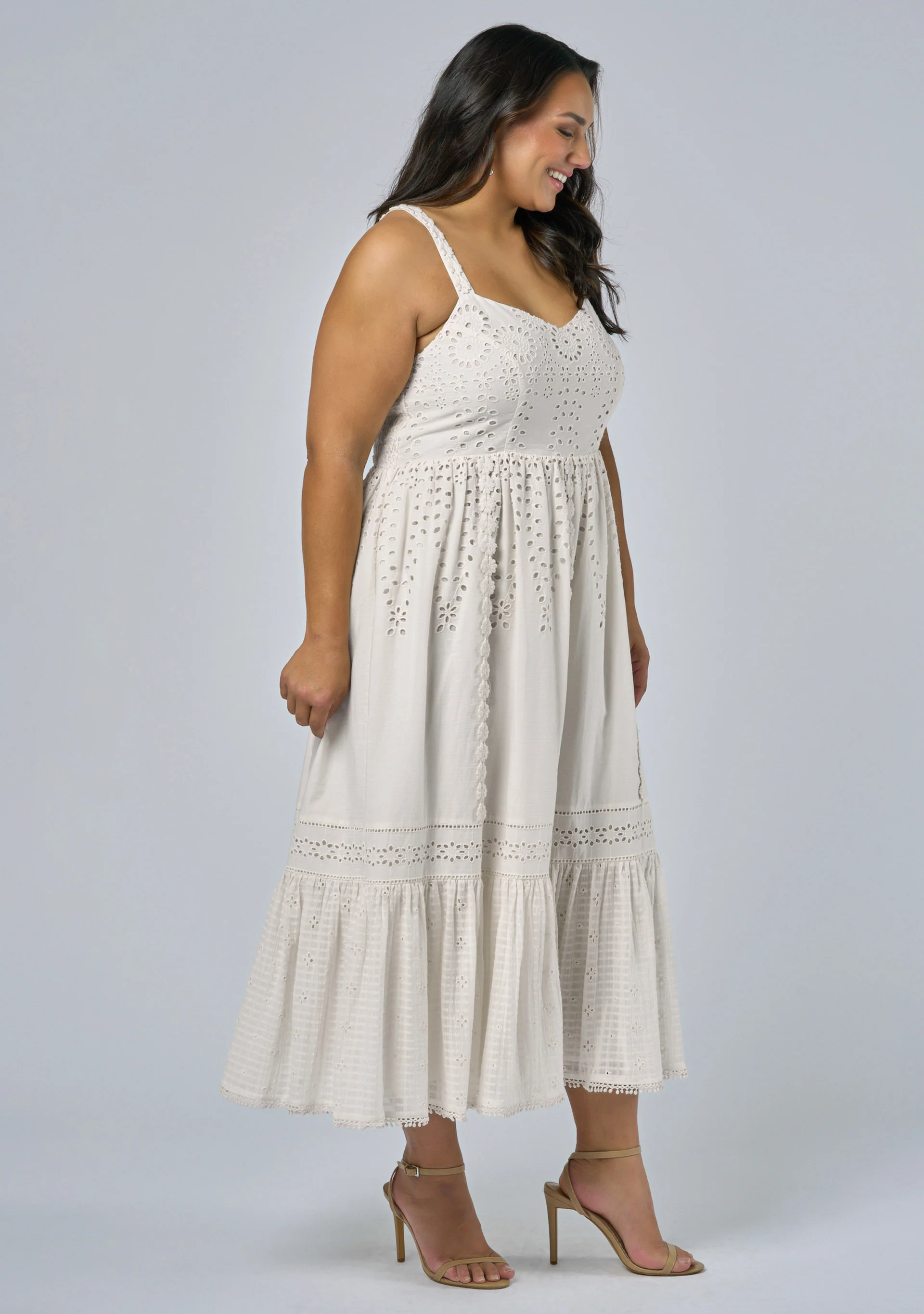 Edwina Embroidered Midi Dress - Image 6