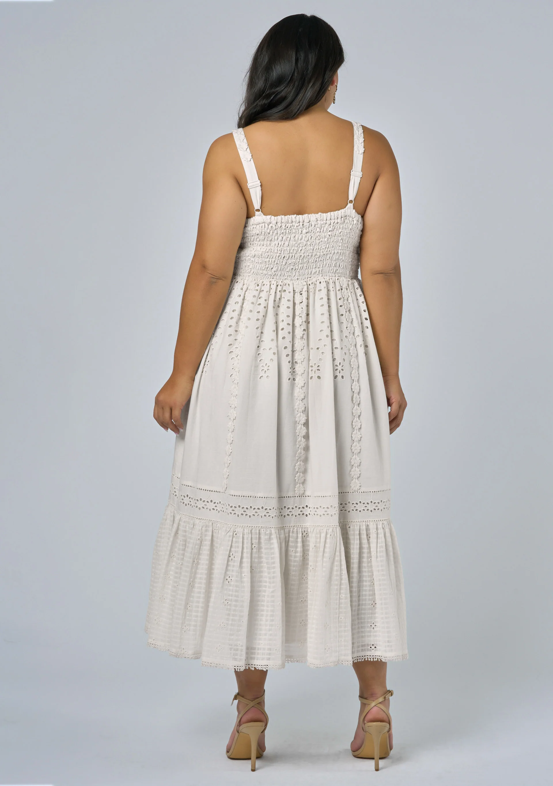 Edwina Embroidered Midi Dress - Image 7