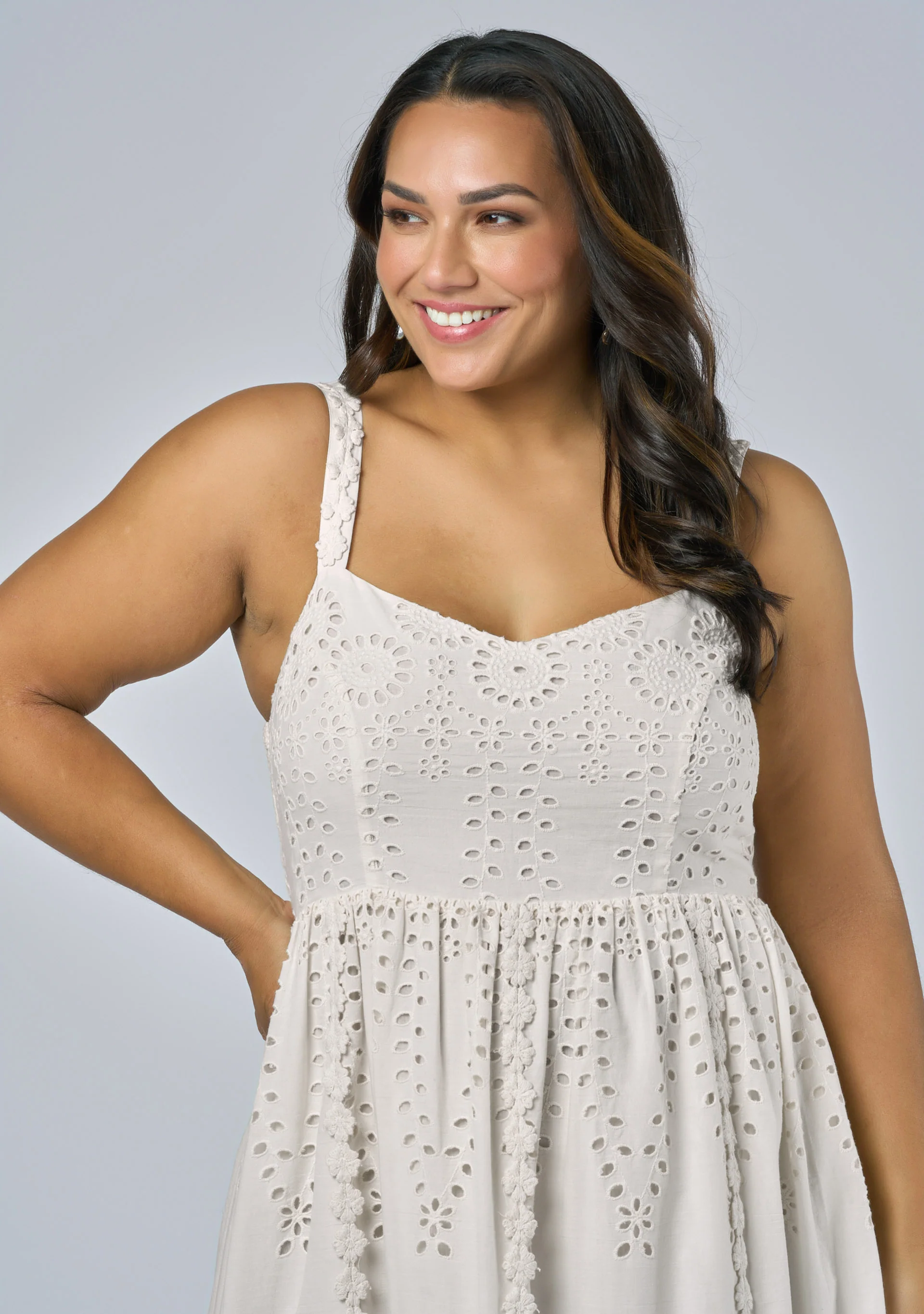 Edwina Embroidered Midi Dress - Image 8