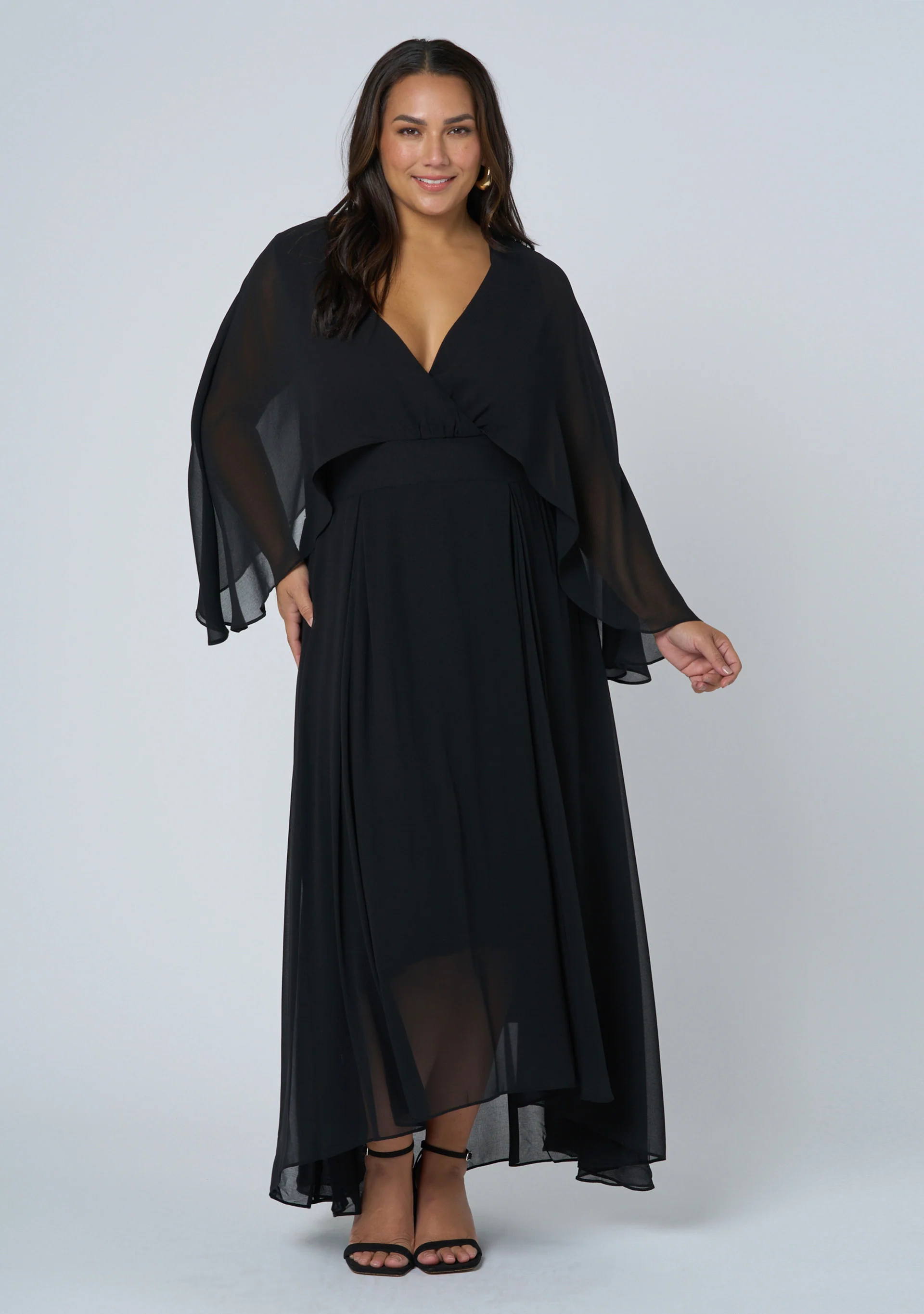 Electric Chemistry Cape Maxi Dress - Image 3