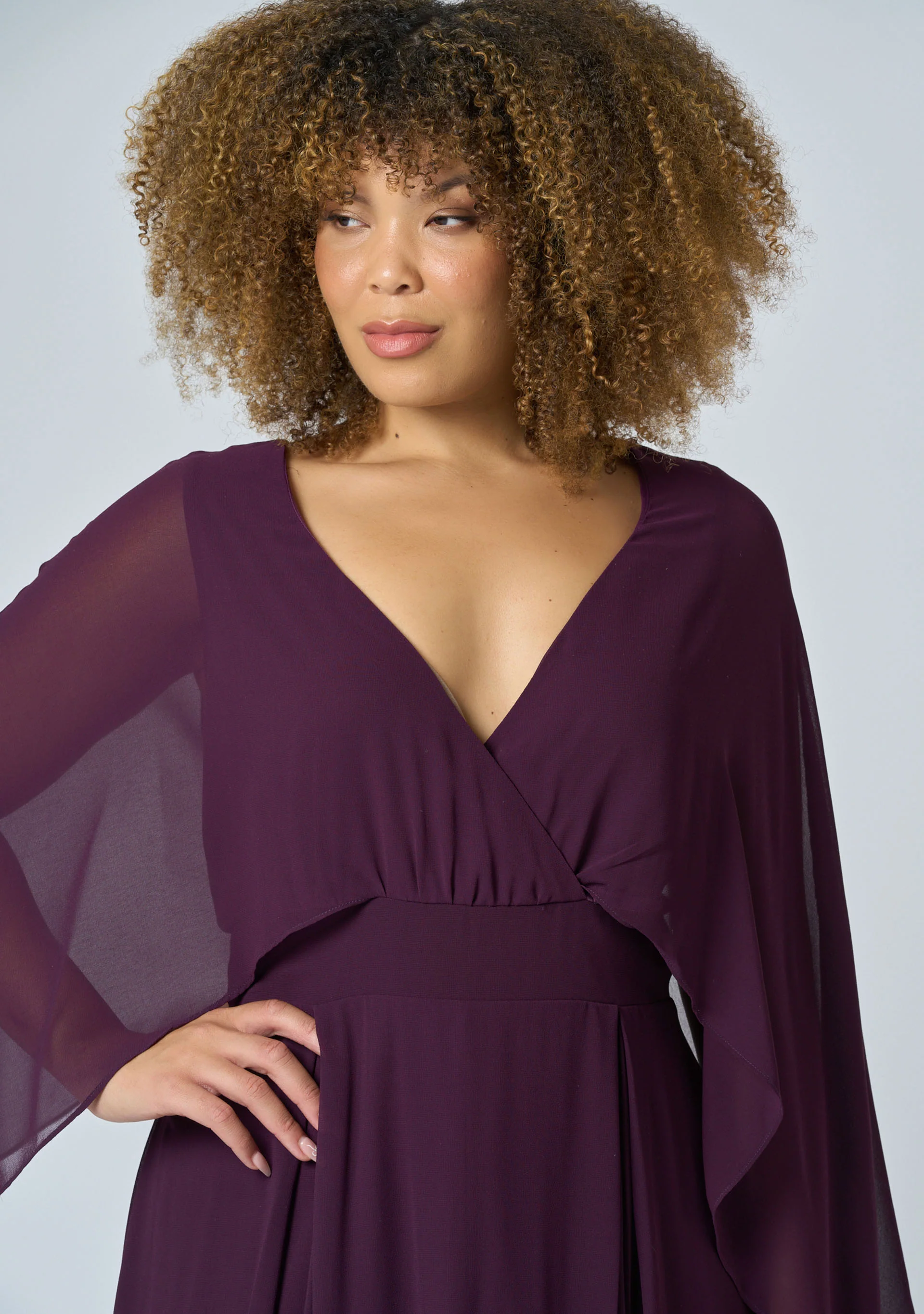 Electric Chemistry Cape Maxi Dress - Image 6