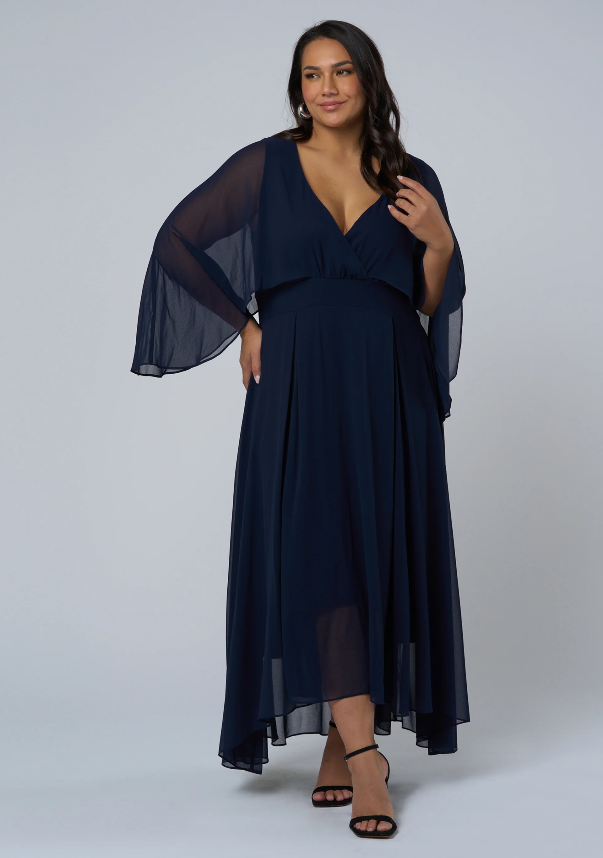 Electric Chemistry Cape Maxi Dress - Image 3