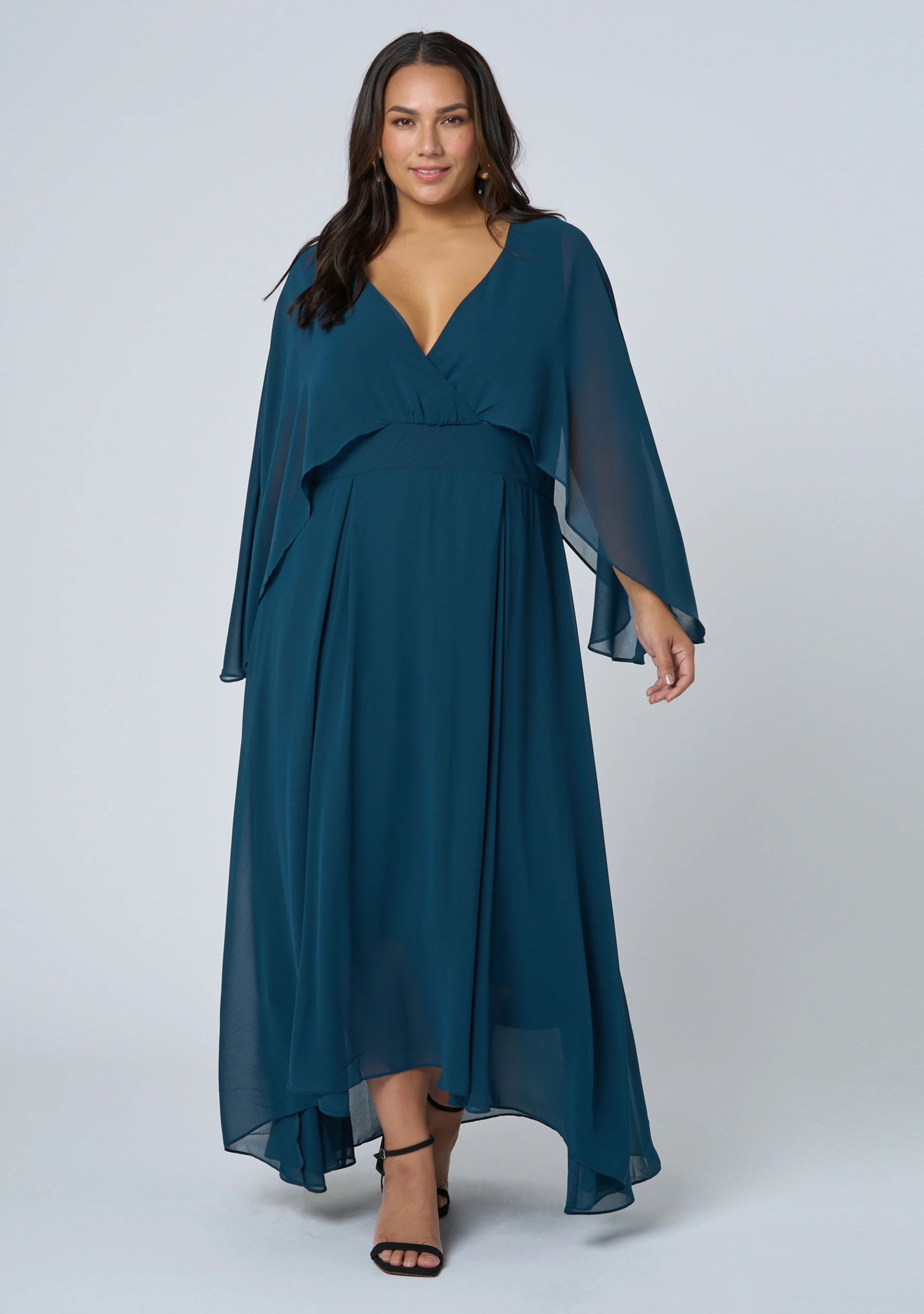 Electric Chemistry Cape Maxi Dress - Image 3