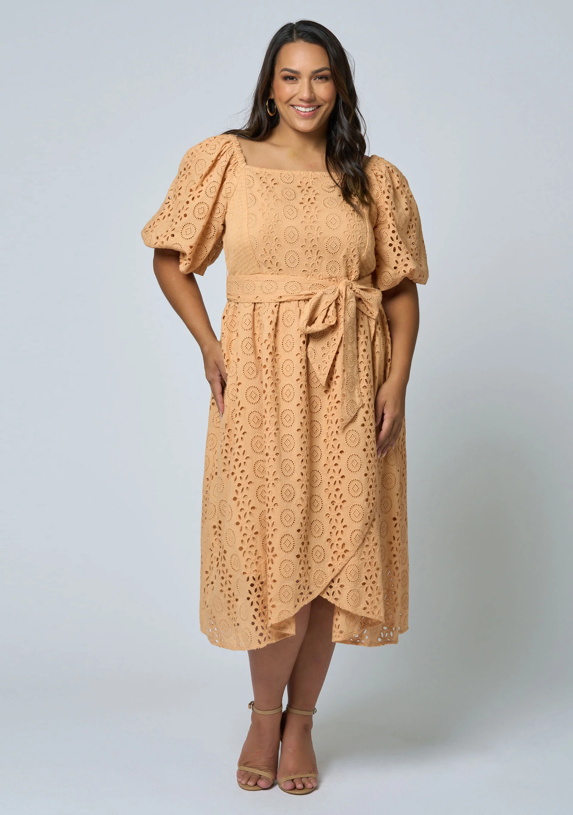 Eliza Broderie Midi Dress - Image 2