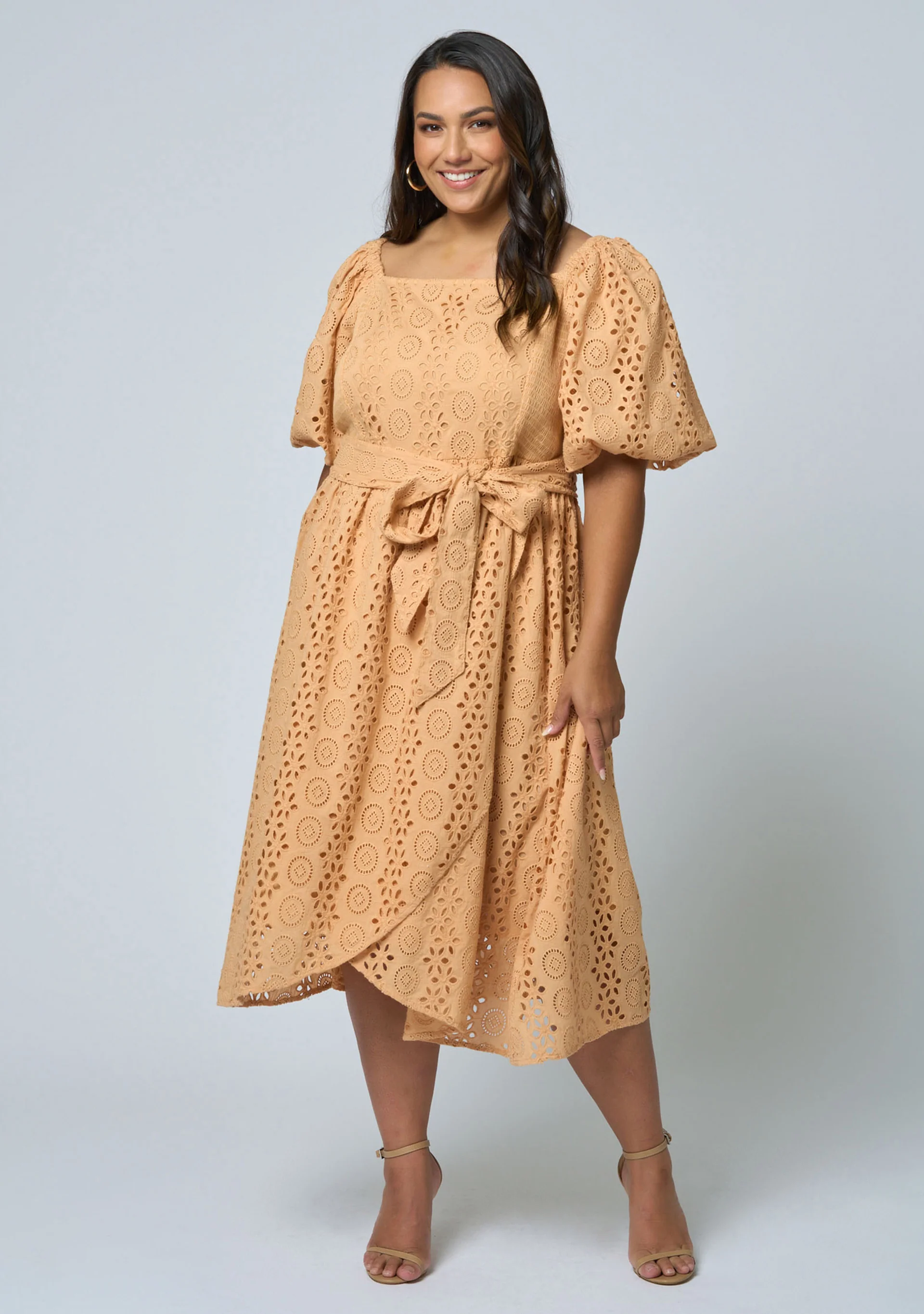 Eliza Broderie Midi Dress - Image 4